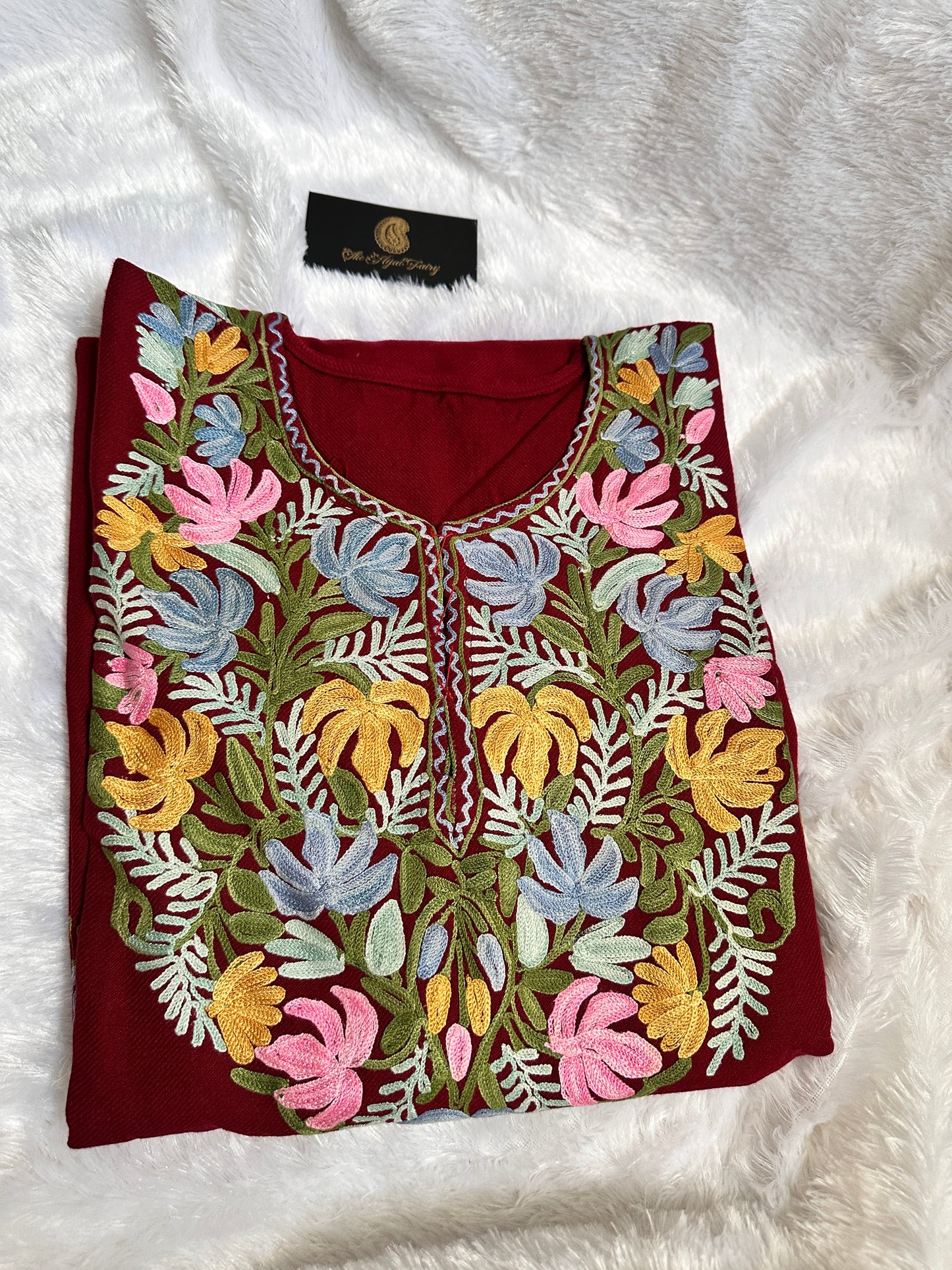 Pashmina Pheran - Maroon 1