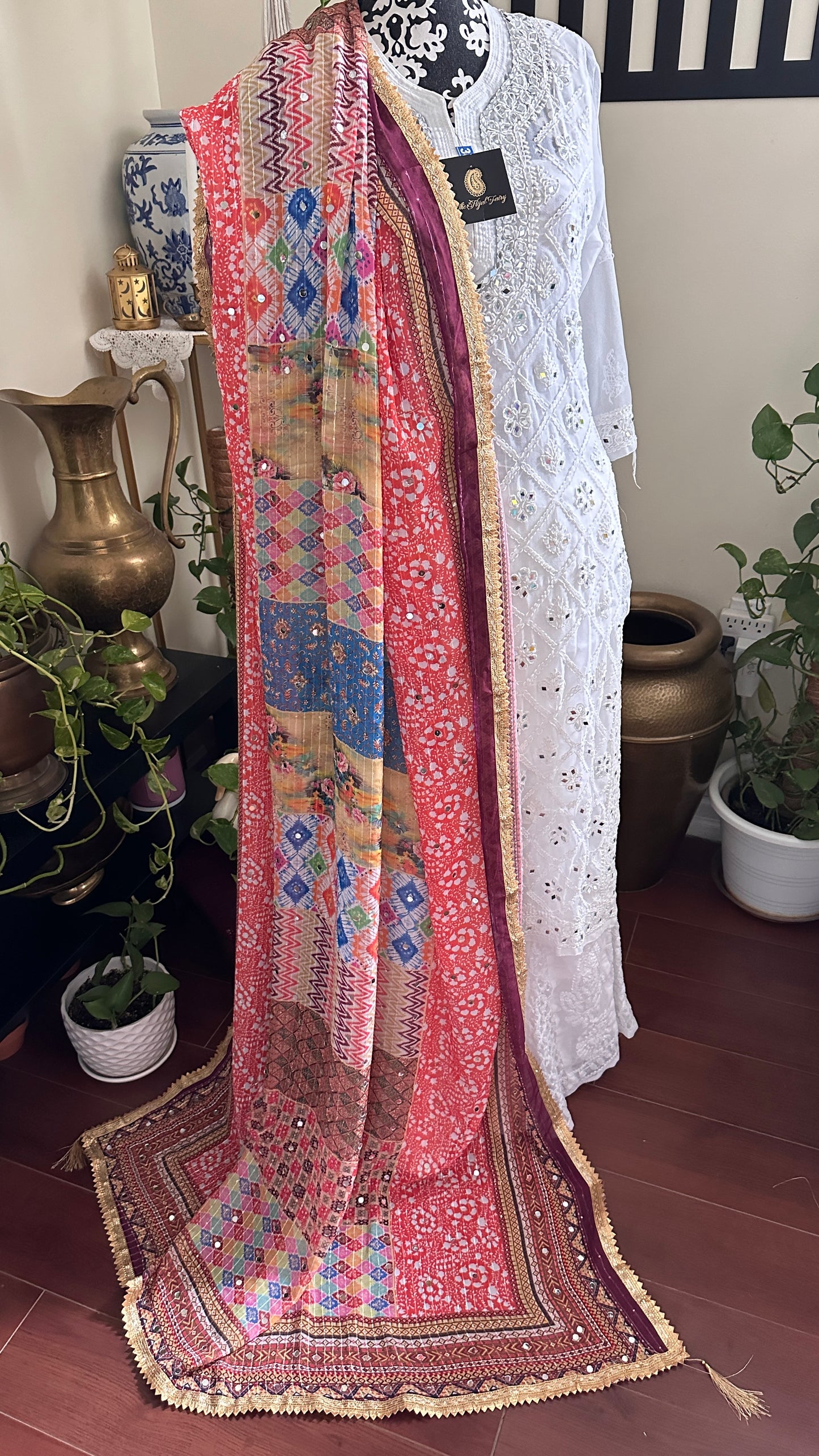 Chiffon Mirror Dupatta - 7