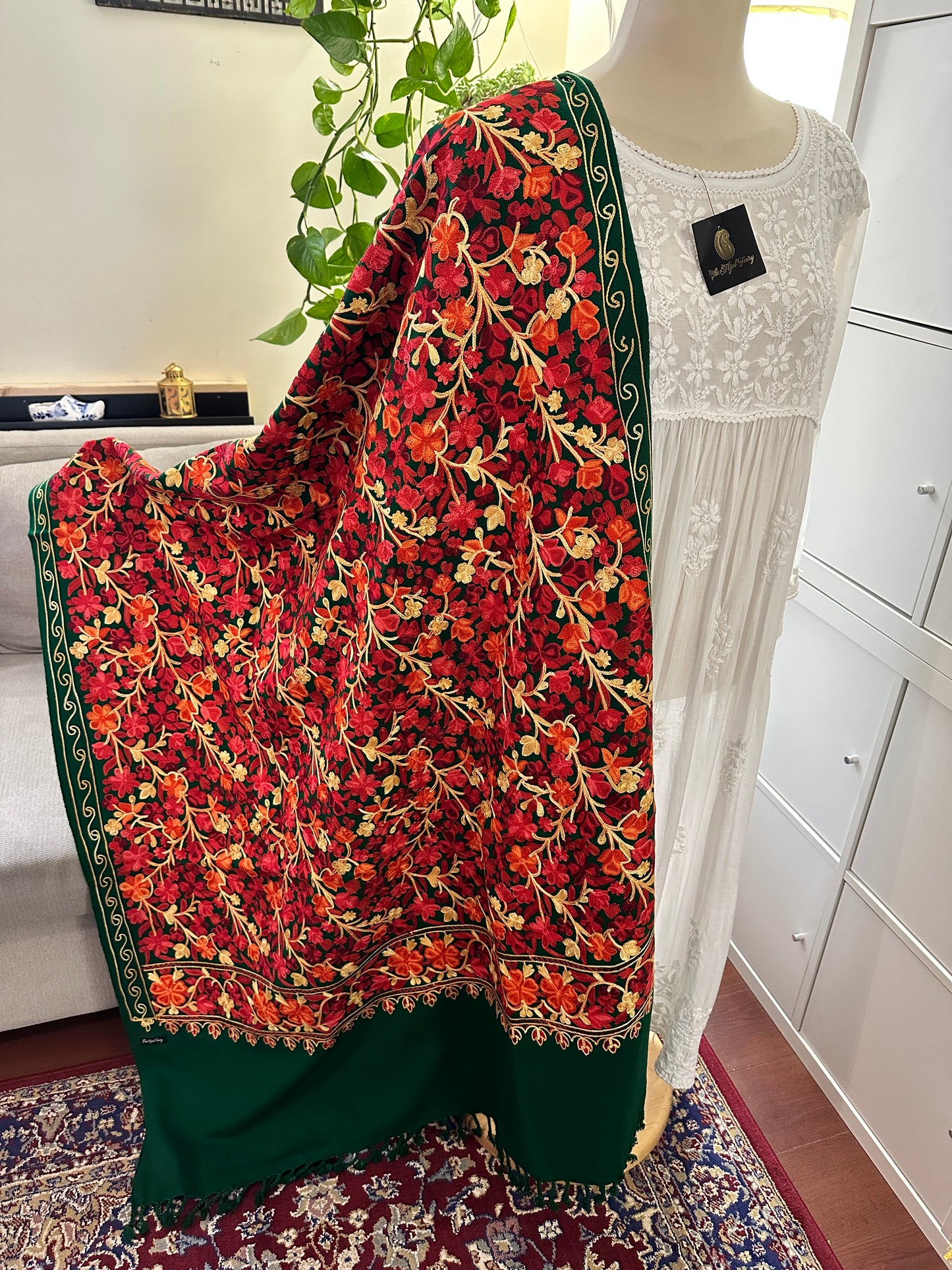 Green - Jamawar Pashmina Shawl