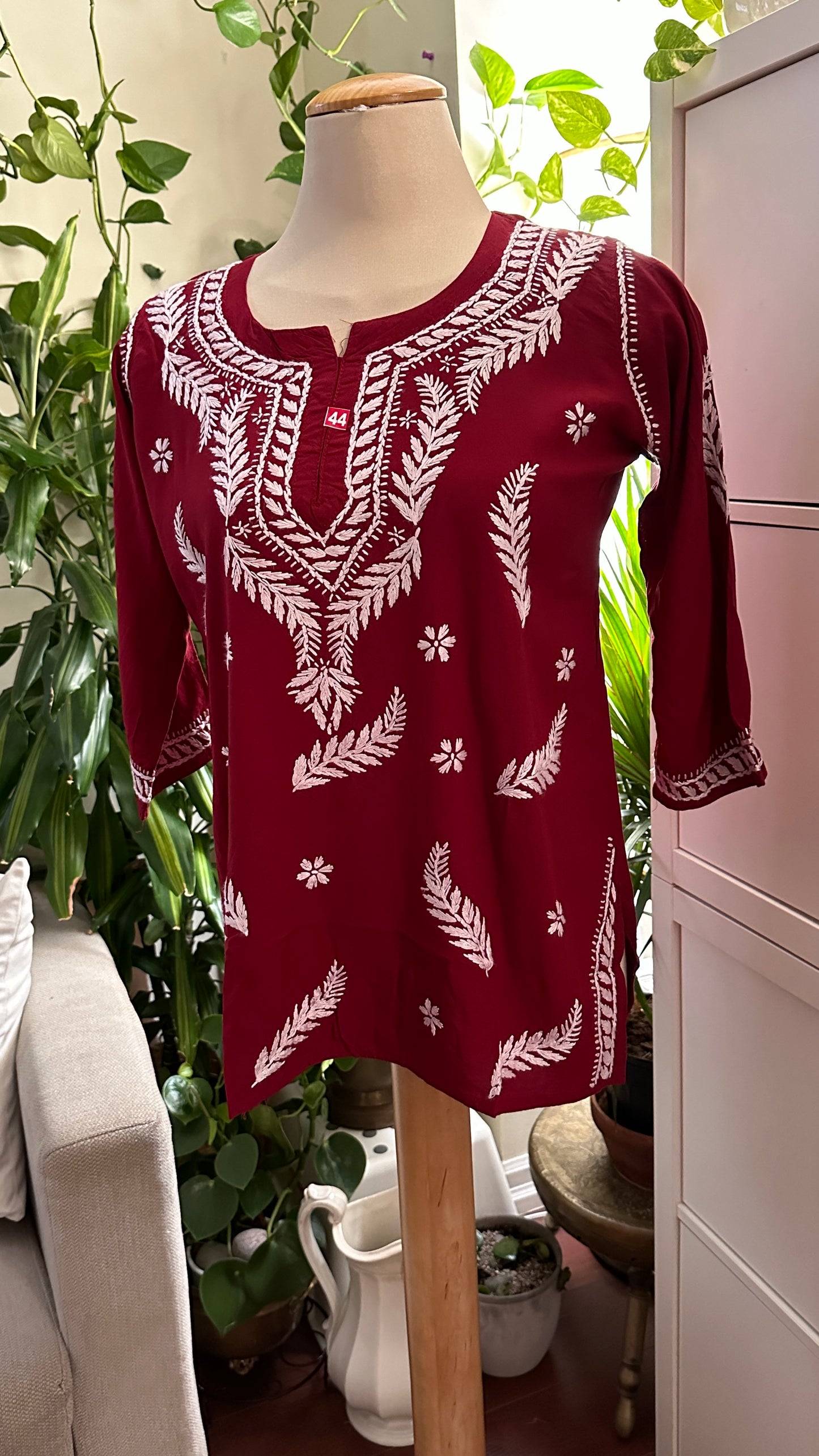 Maroon Modal Short Top