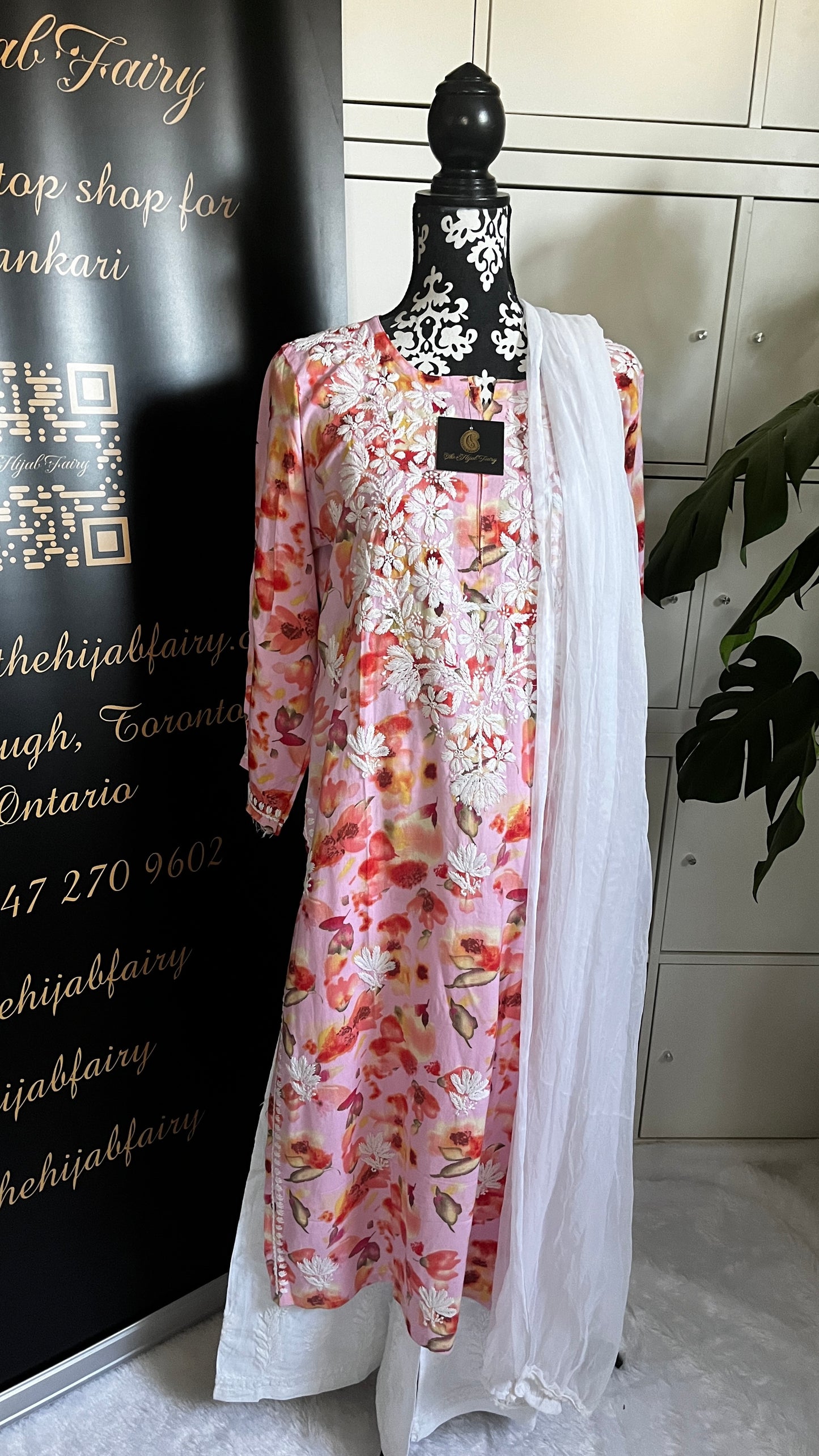 Rayon Printed Pink Kurti (design B)