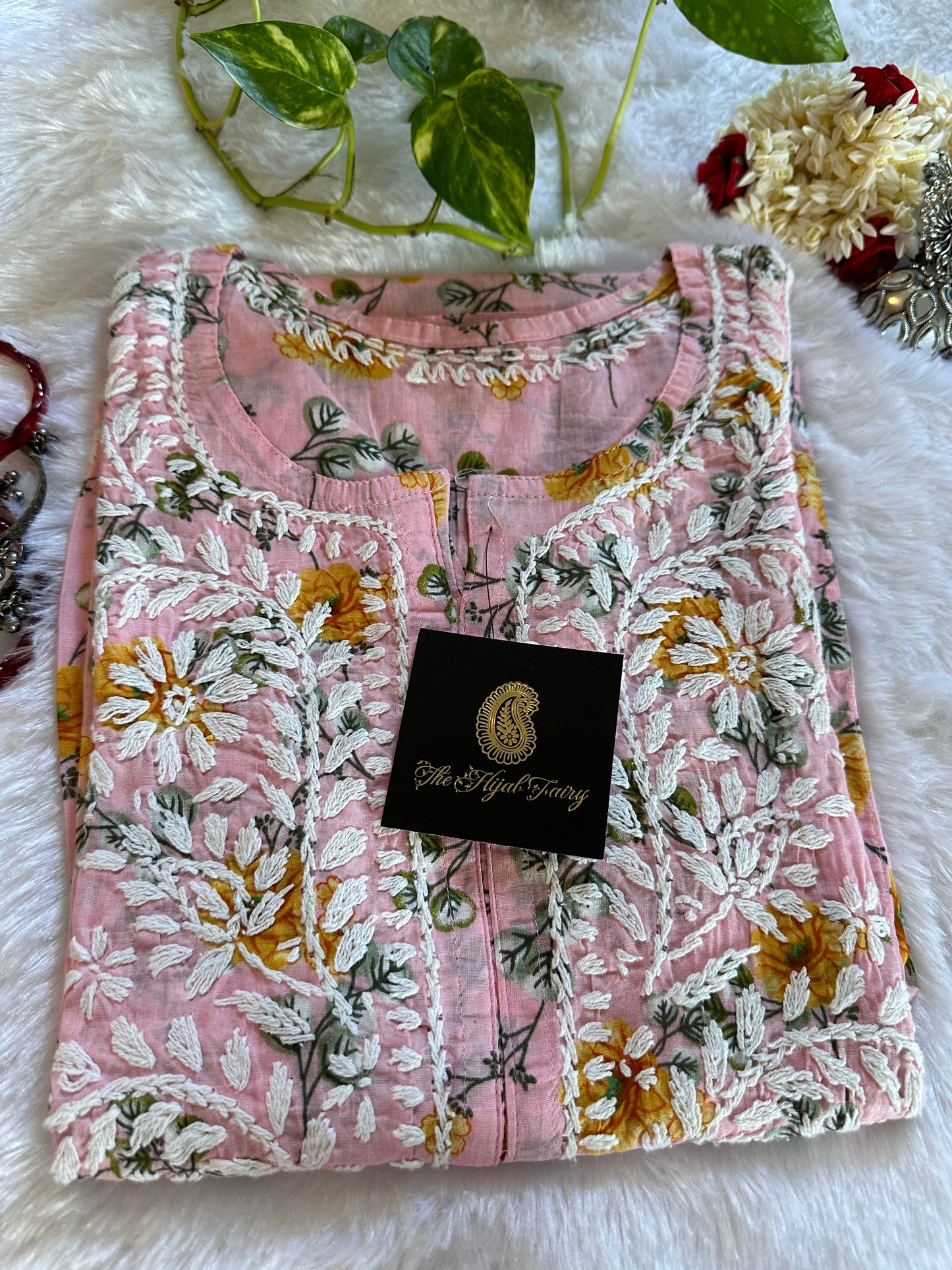 Mulmul Printed Kurti- Pink 6