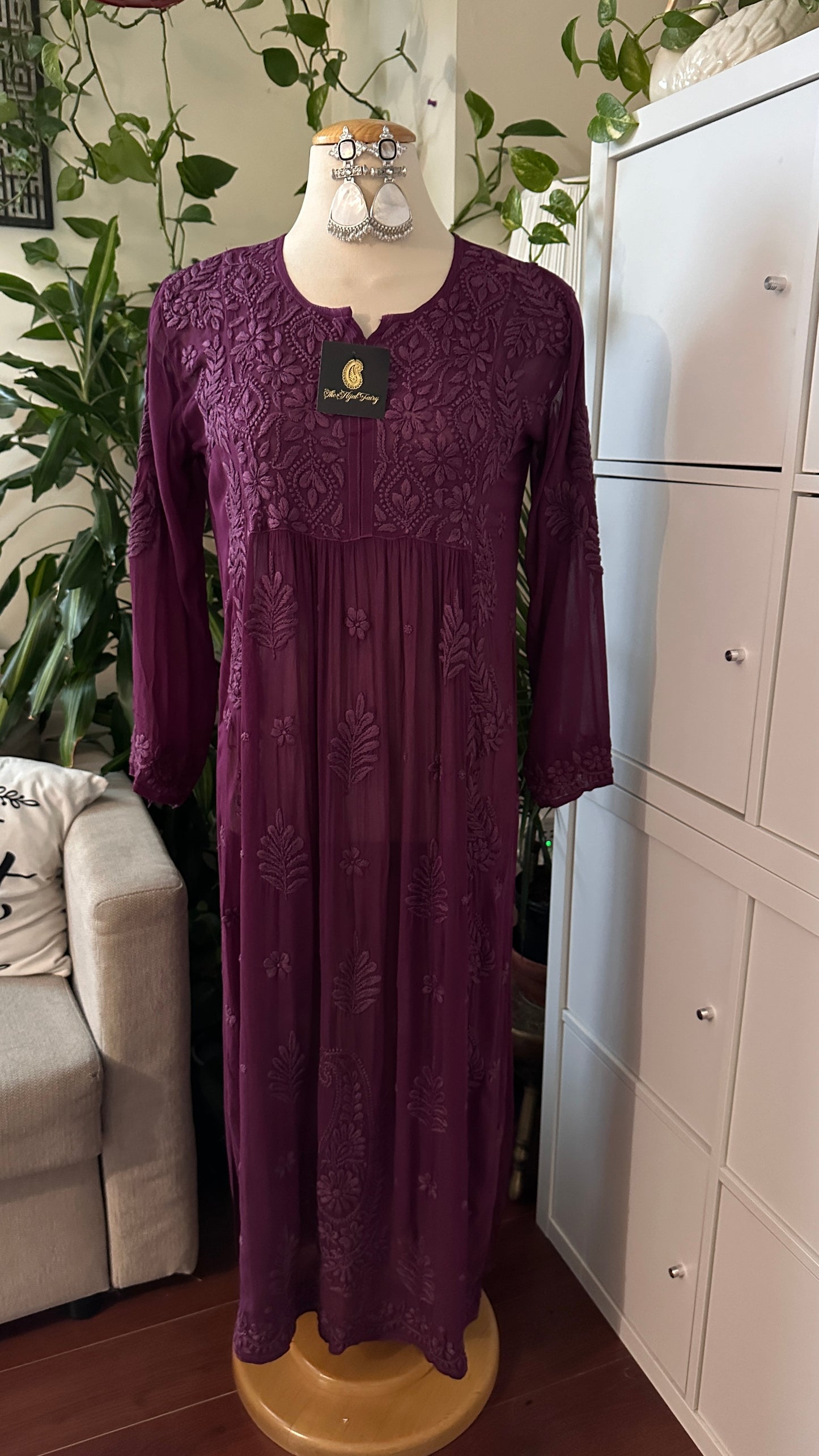 Deep Purple - Premium Viscose Nyra Cut Kurti