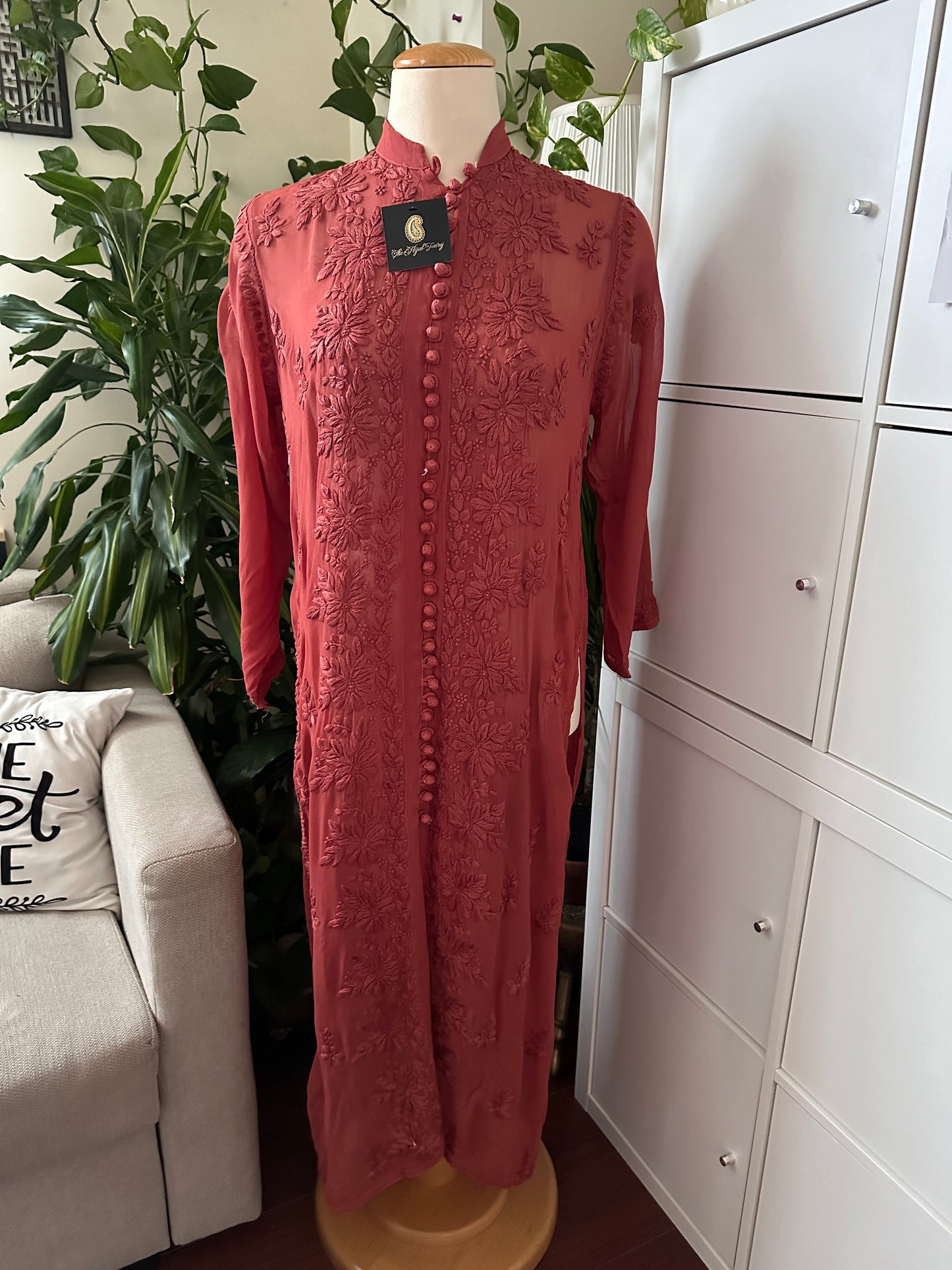 Cinnamon - Viscose Kurti - Sherwani Style