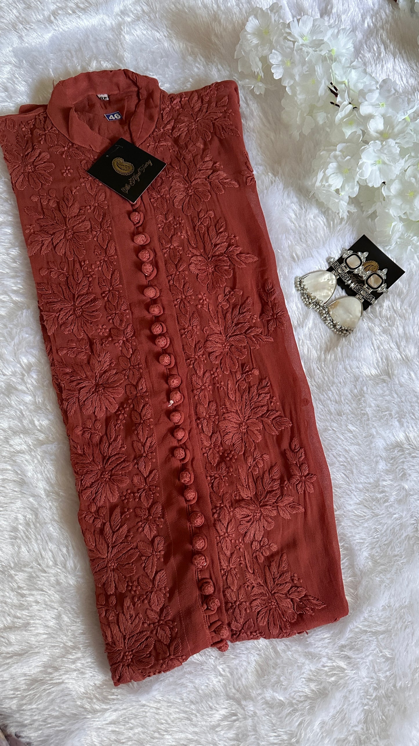 Cinnamon - Viscose Kurti - Sherwani Style