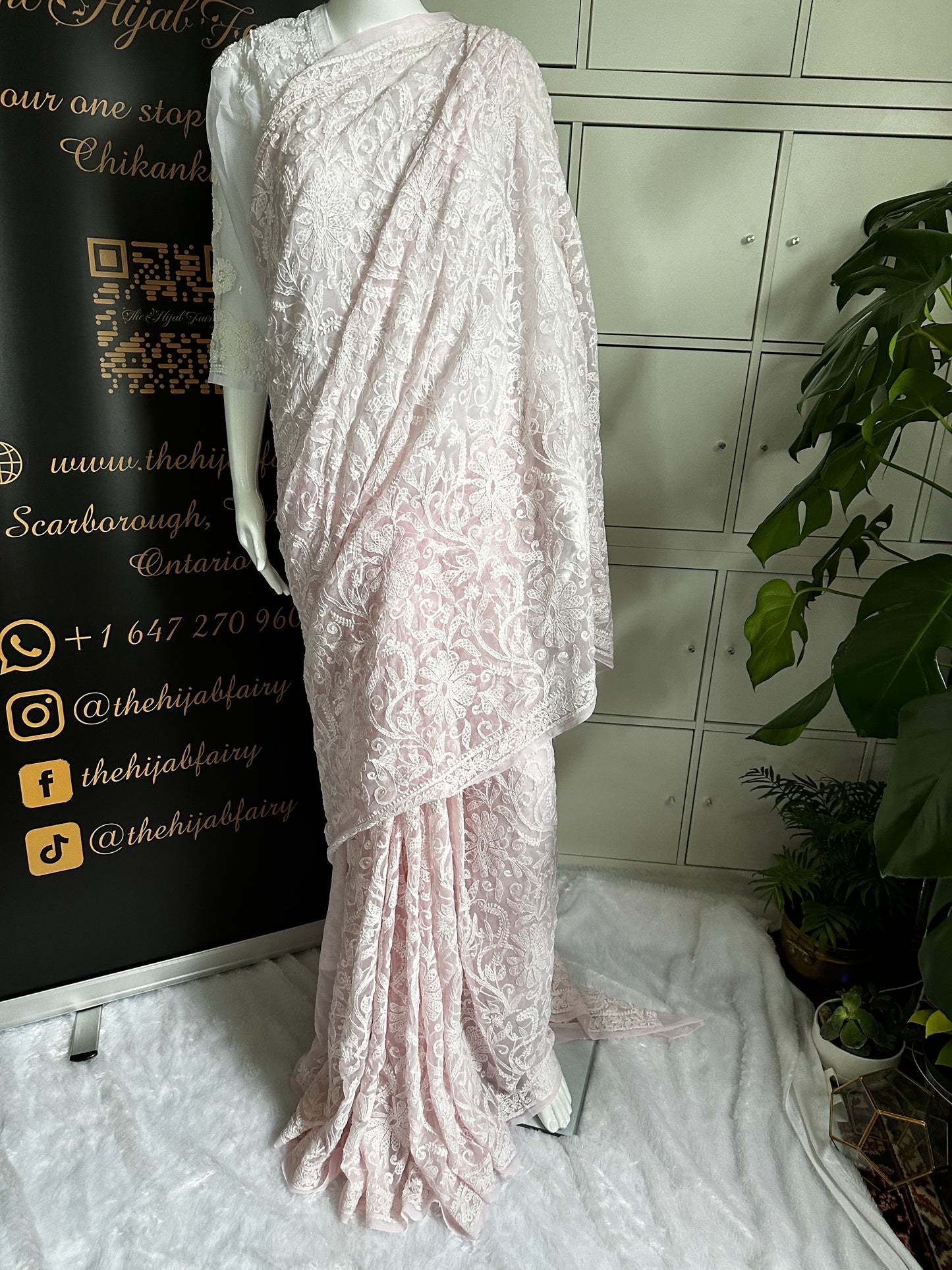 Pink - Full Jaal Saree