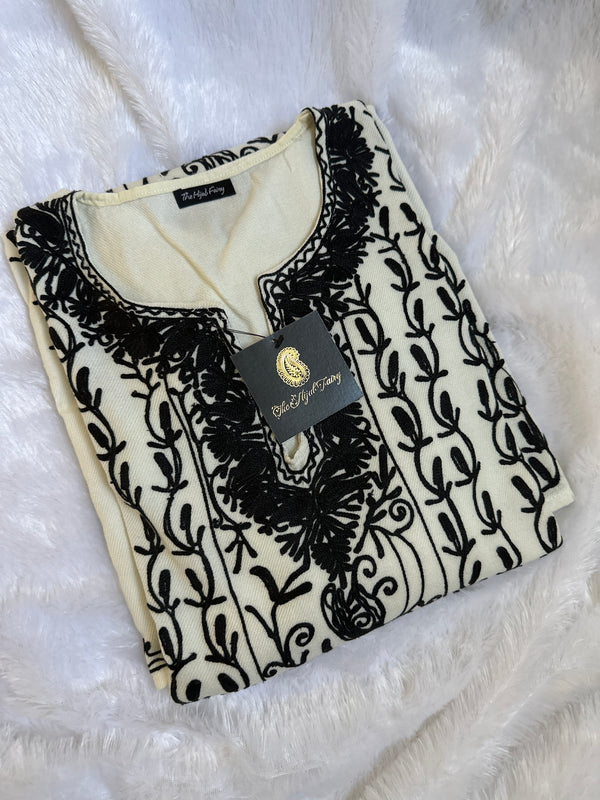 Pashmina Pheran - White 5