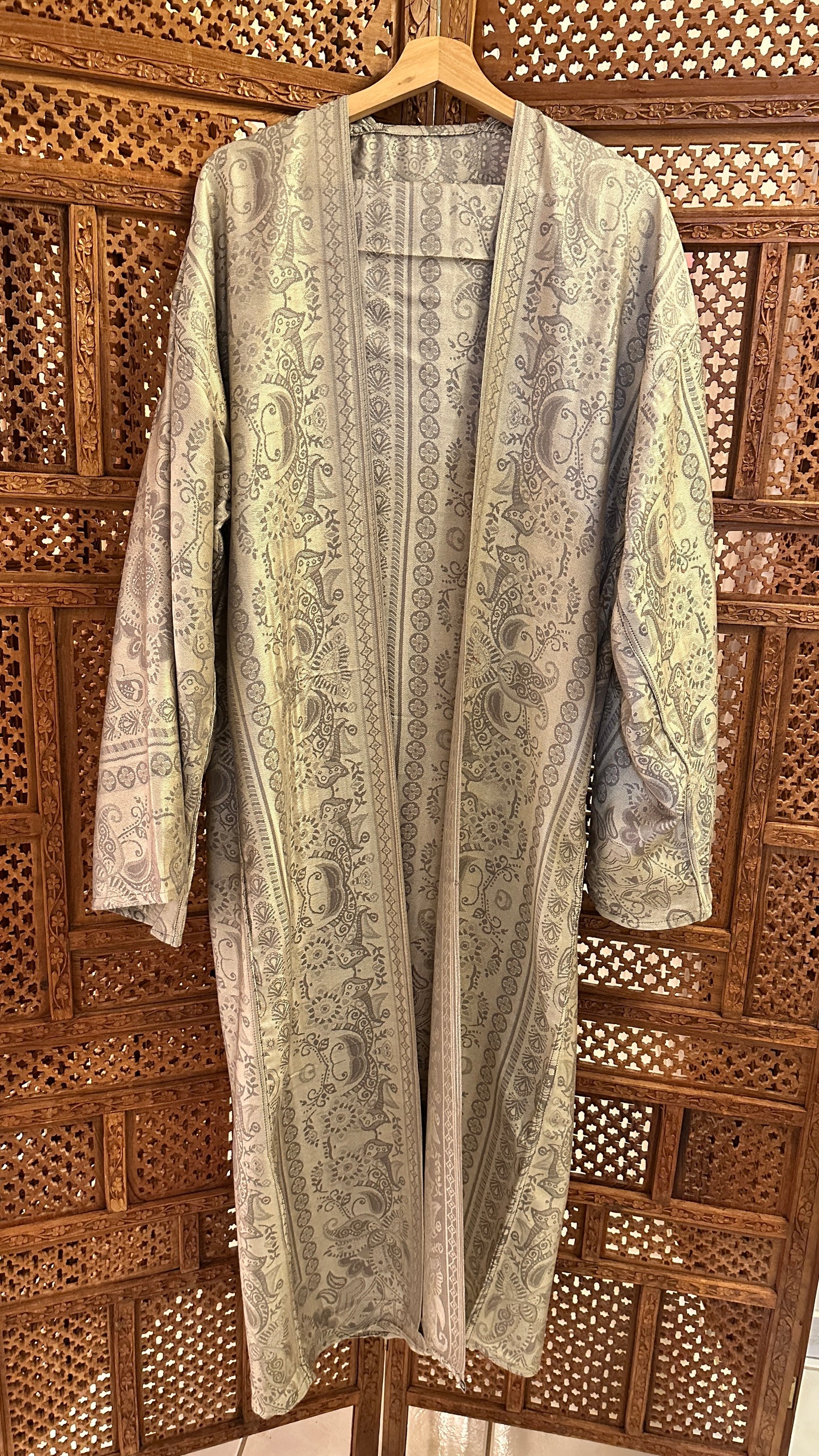 Pashmina Abaya - Silver