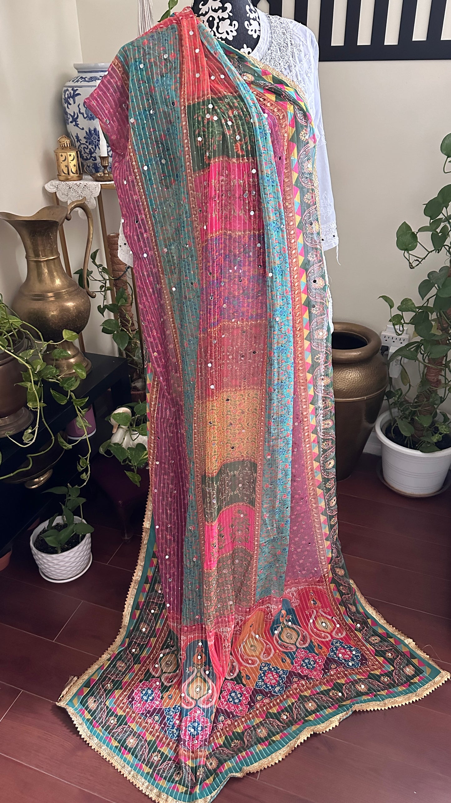 Chiffon Mirror Dupatta - 8