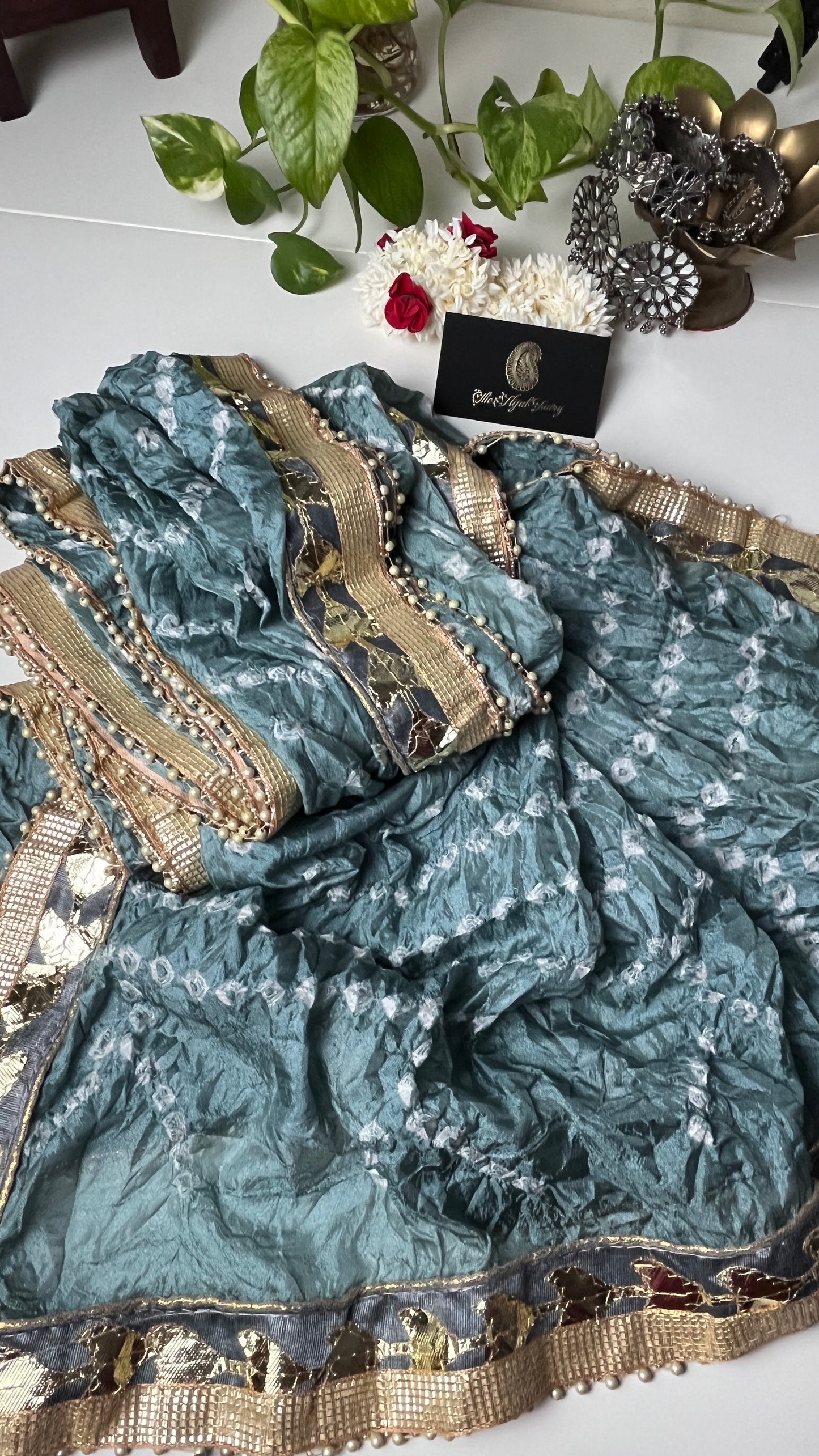 Bandhani Silk Dupatta - The Hijab Fairy