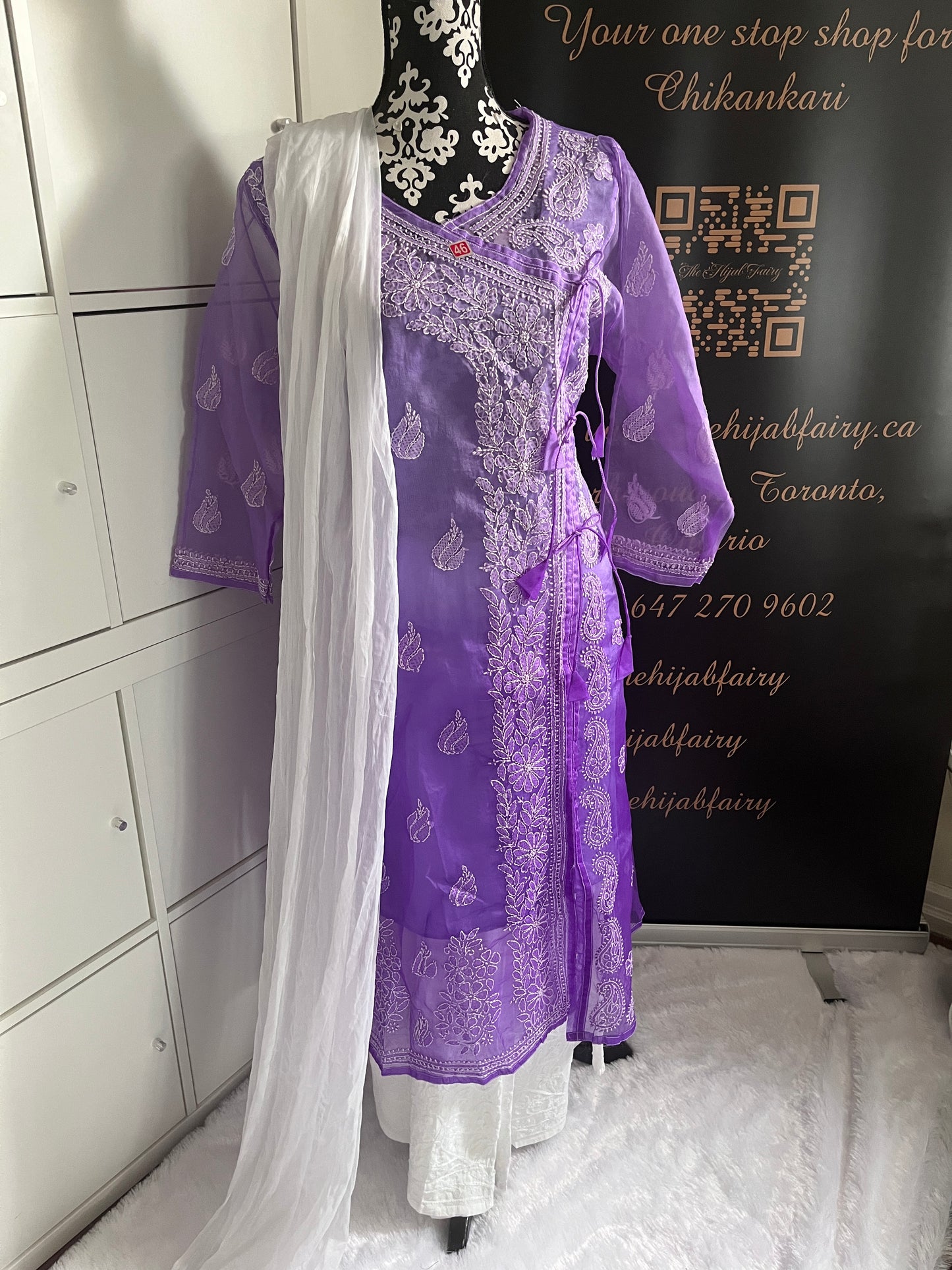 Organza Ombre Angrakha Violet