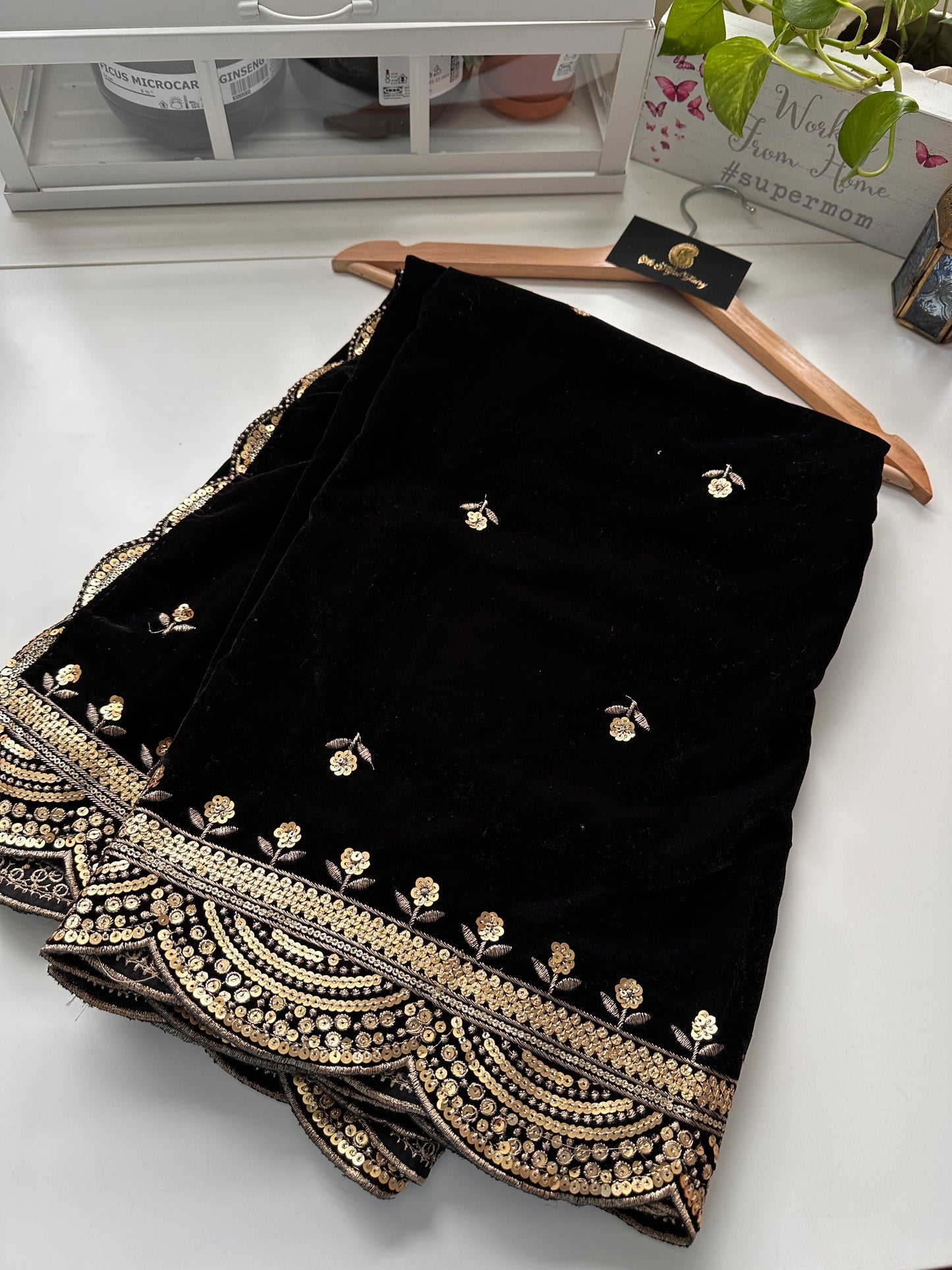 Black Velvet Shawl