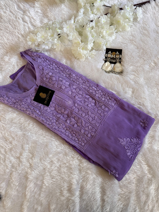 Lavender Ombré - Premium Viscose Kurti