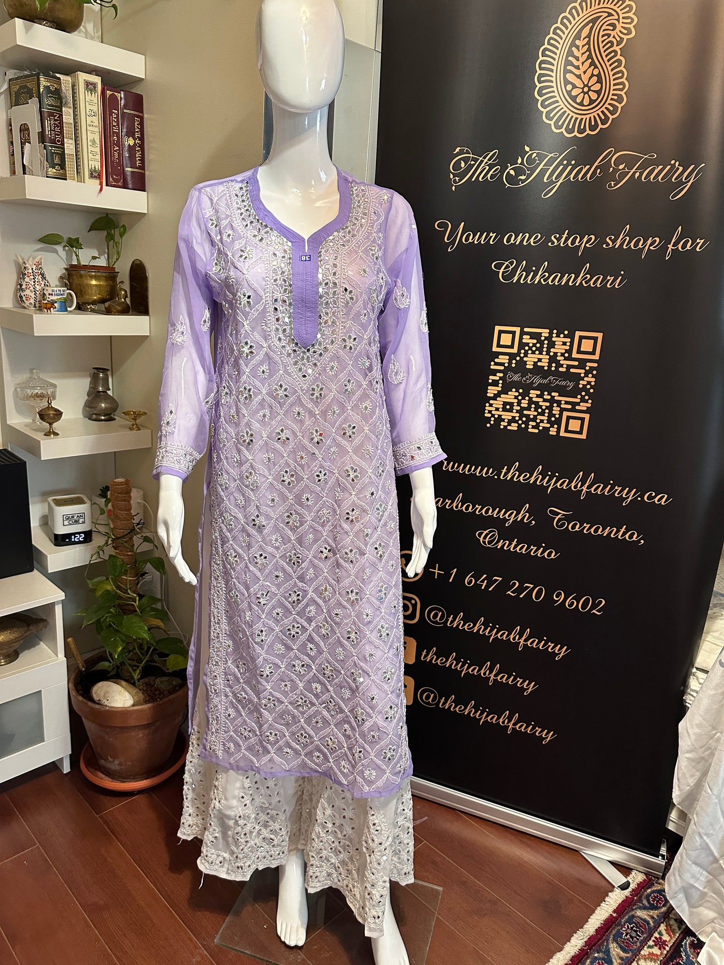 Lavender - Georgette Mirror Kurta