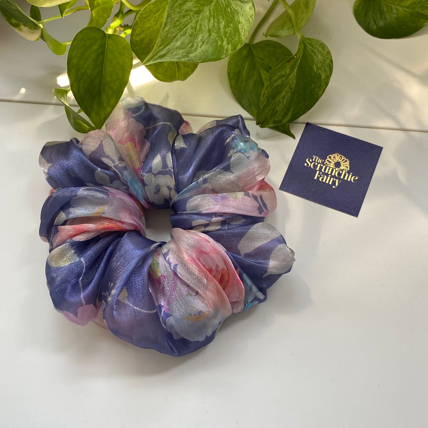 Lavender Organza Scrunchie