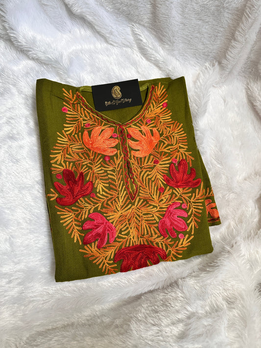 Pashmina Pheran - Green 7