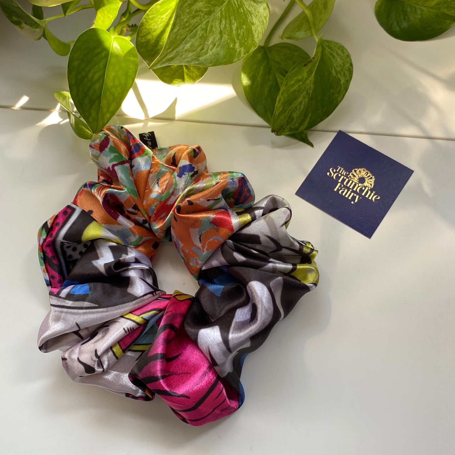 Celebrate! Dark Satin Scrunchie