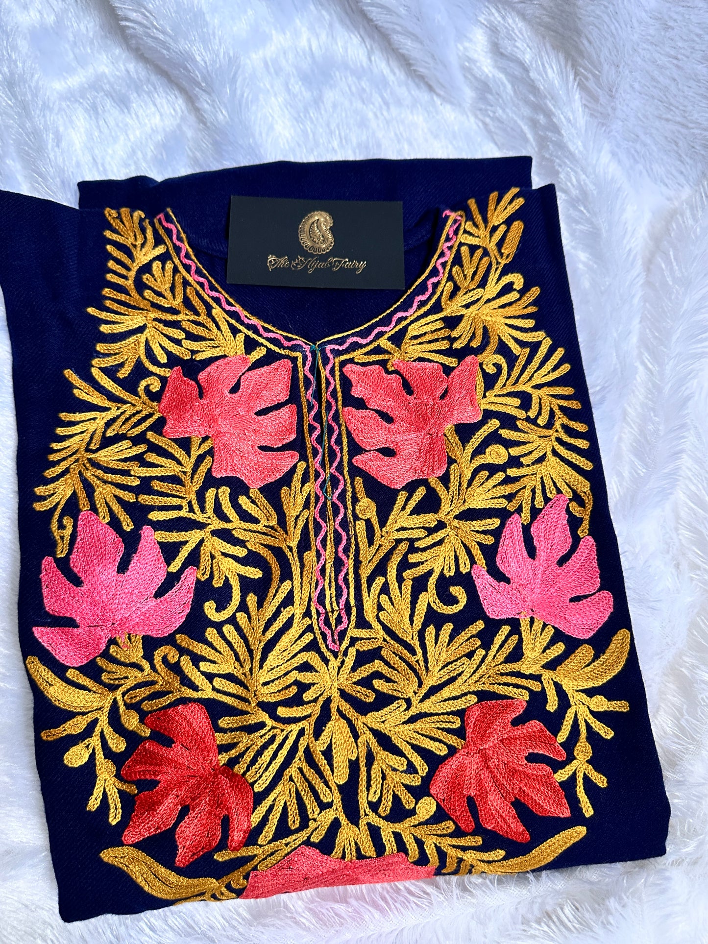 Pashmina Pheran - Navy Blue 8