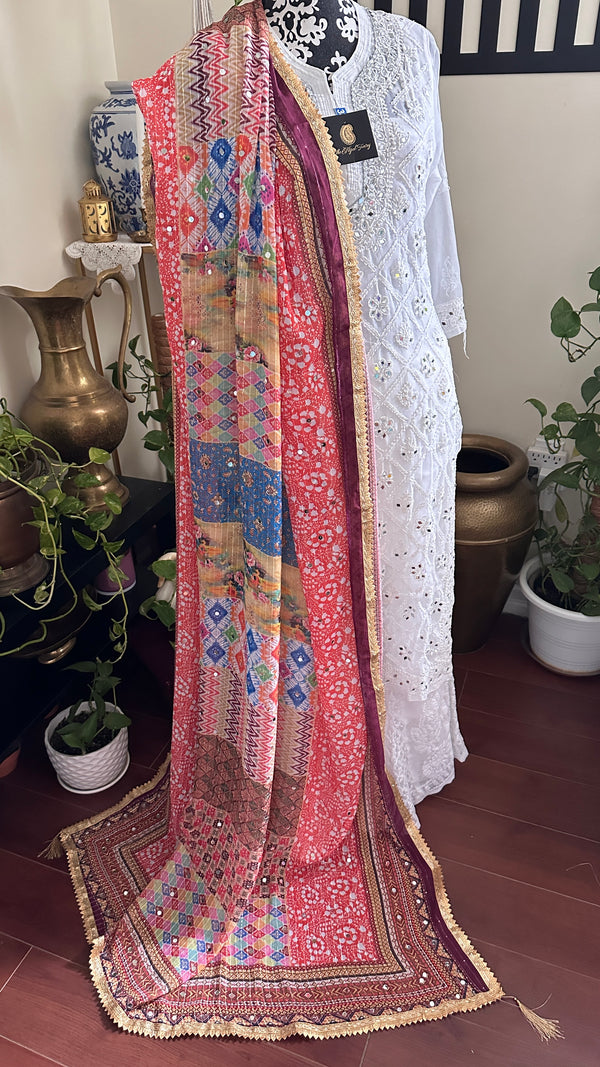 Chiffon Mirror Dupatta - 7