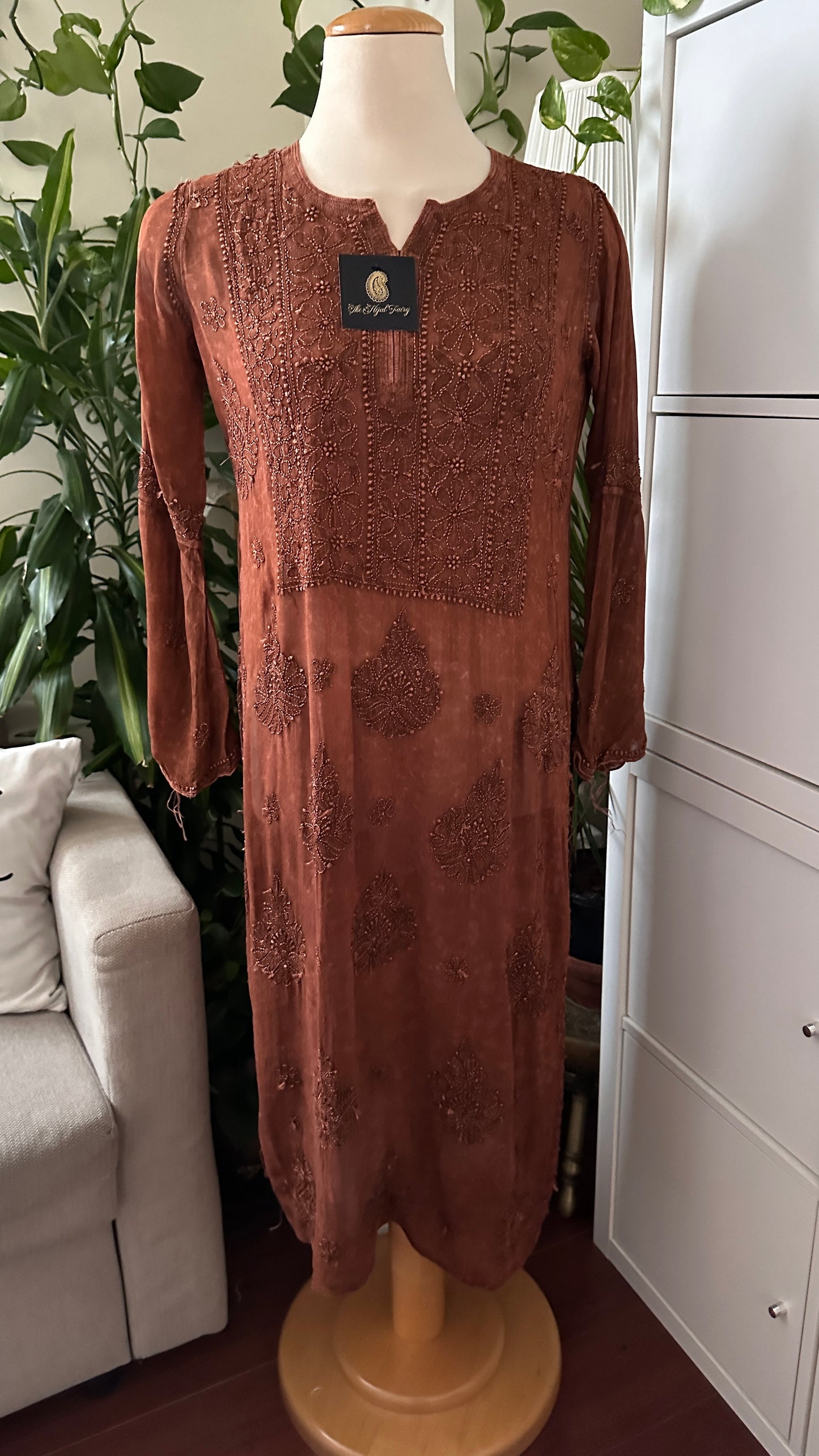 Pecan Brown - Premium Viscose Kurti