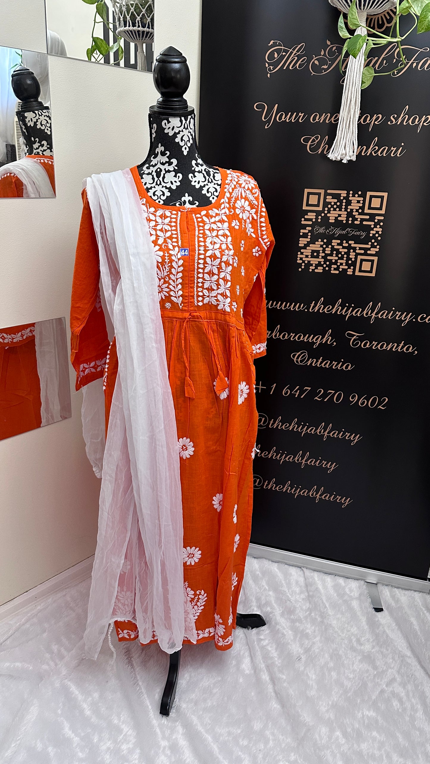 Orange - Slub Cotton Gown