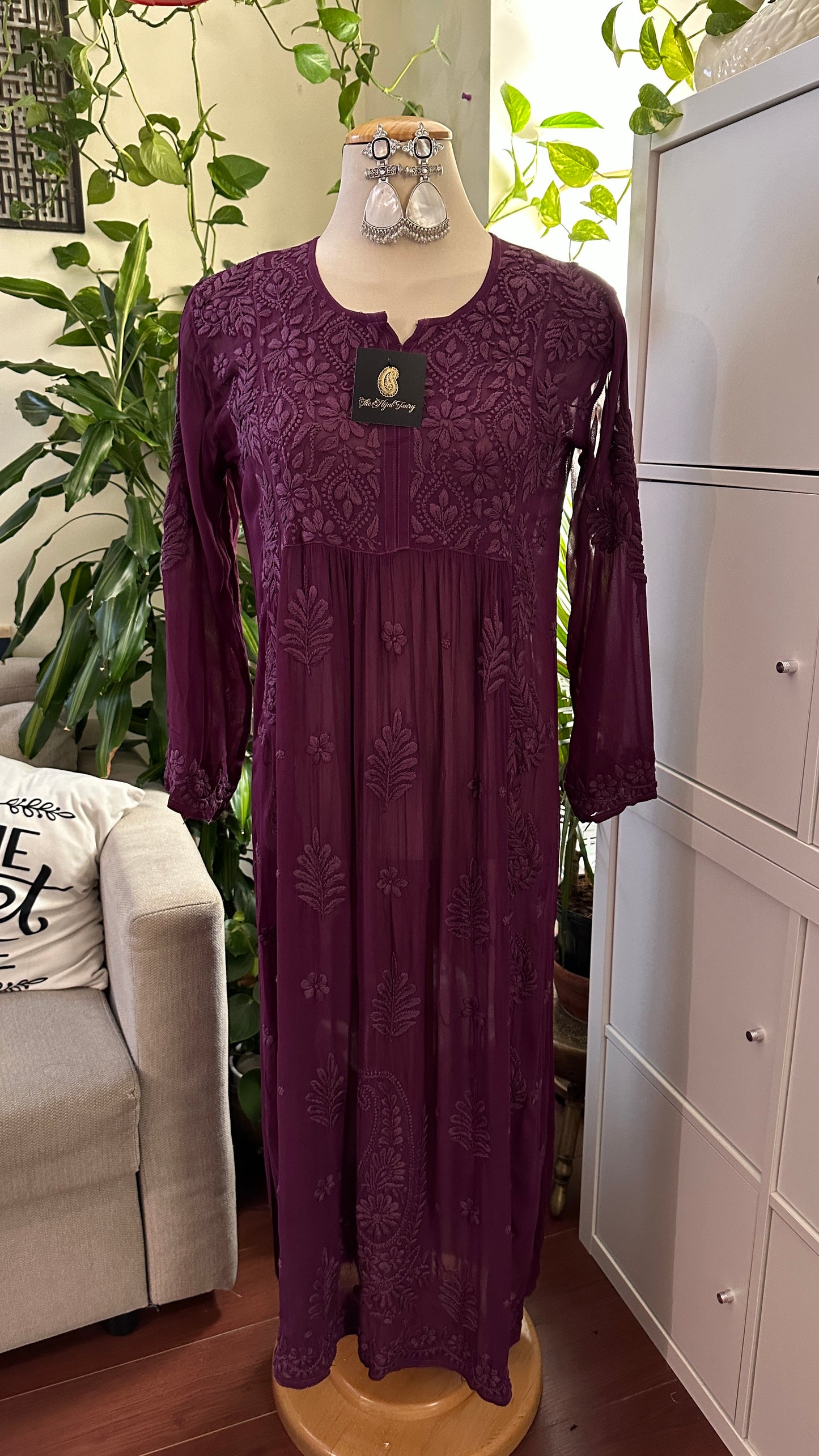 Deep Purple - Premium Viscose Nyra Cut Kurti