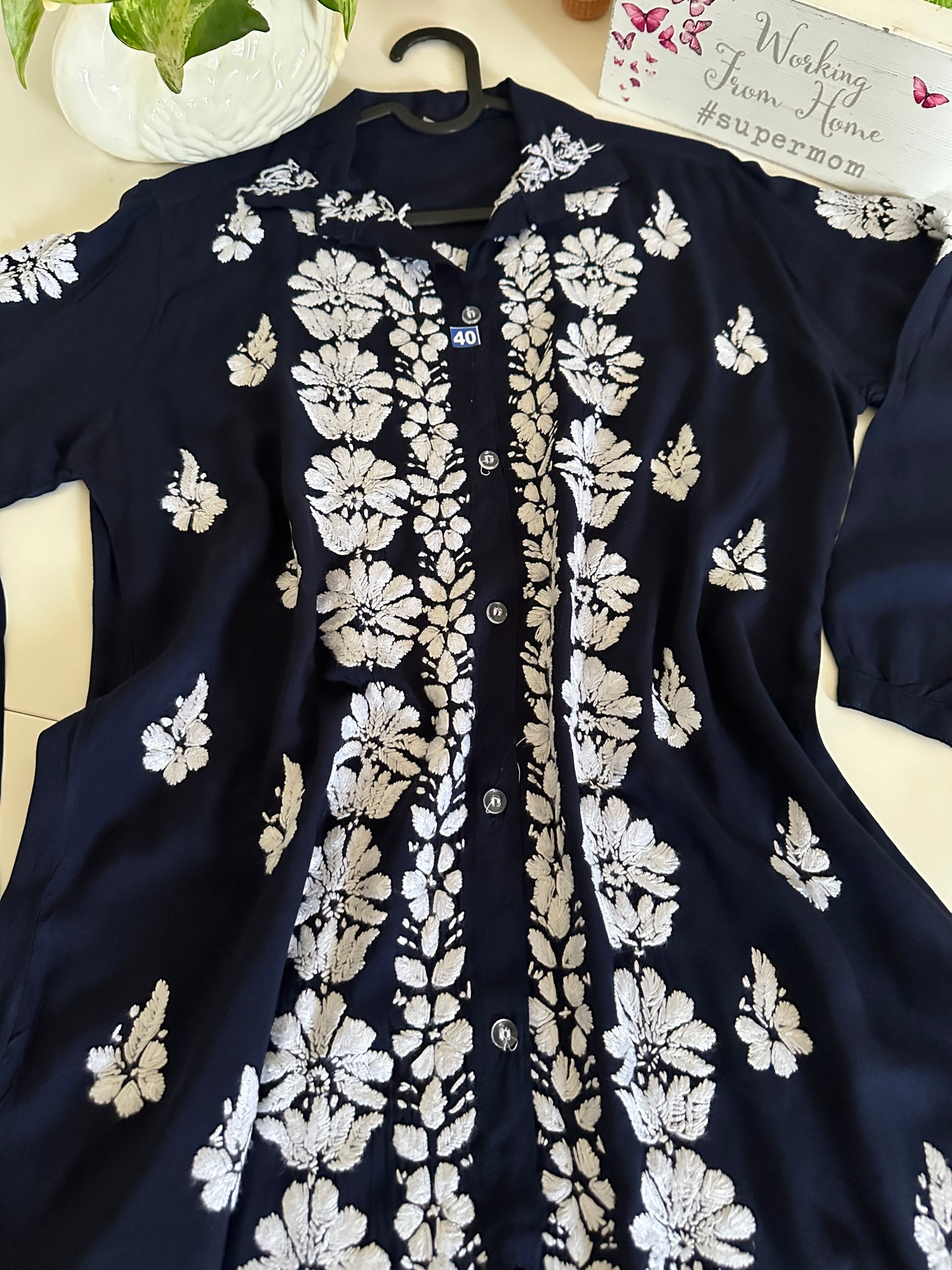 Navy Blue - Modal Madhuri Short Shirt