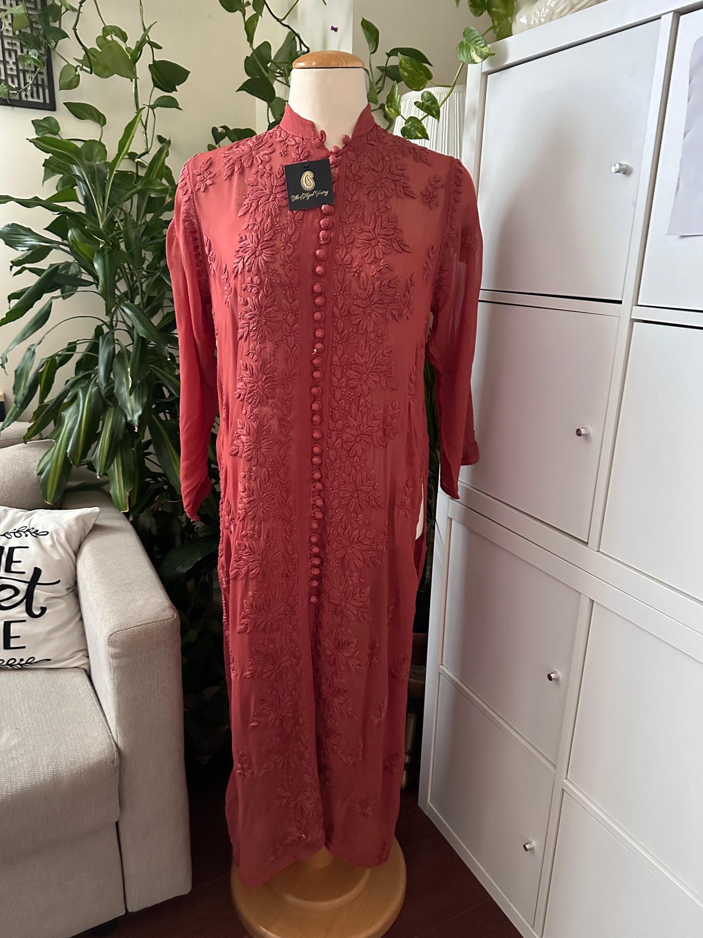 Cinnamon - Viscose Kurti - Sherwani Style