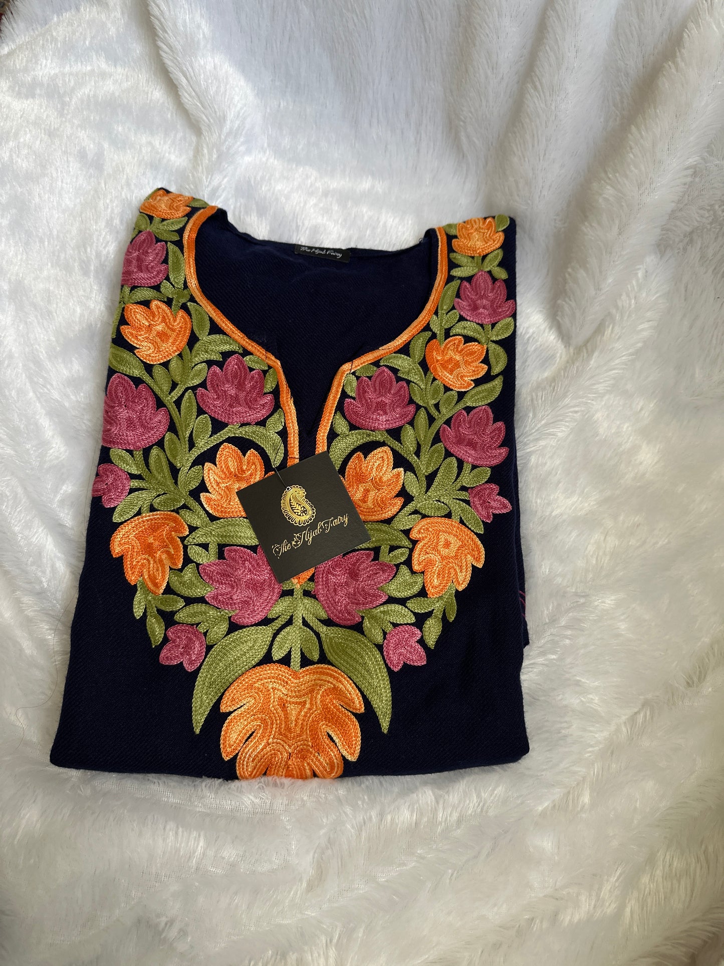 Pashmina Pheran - Navy Blue 1