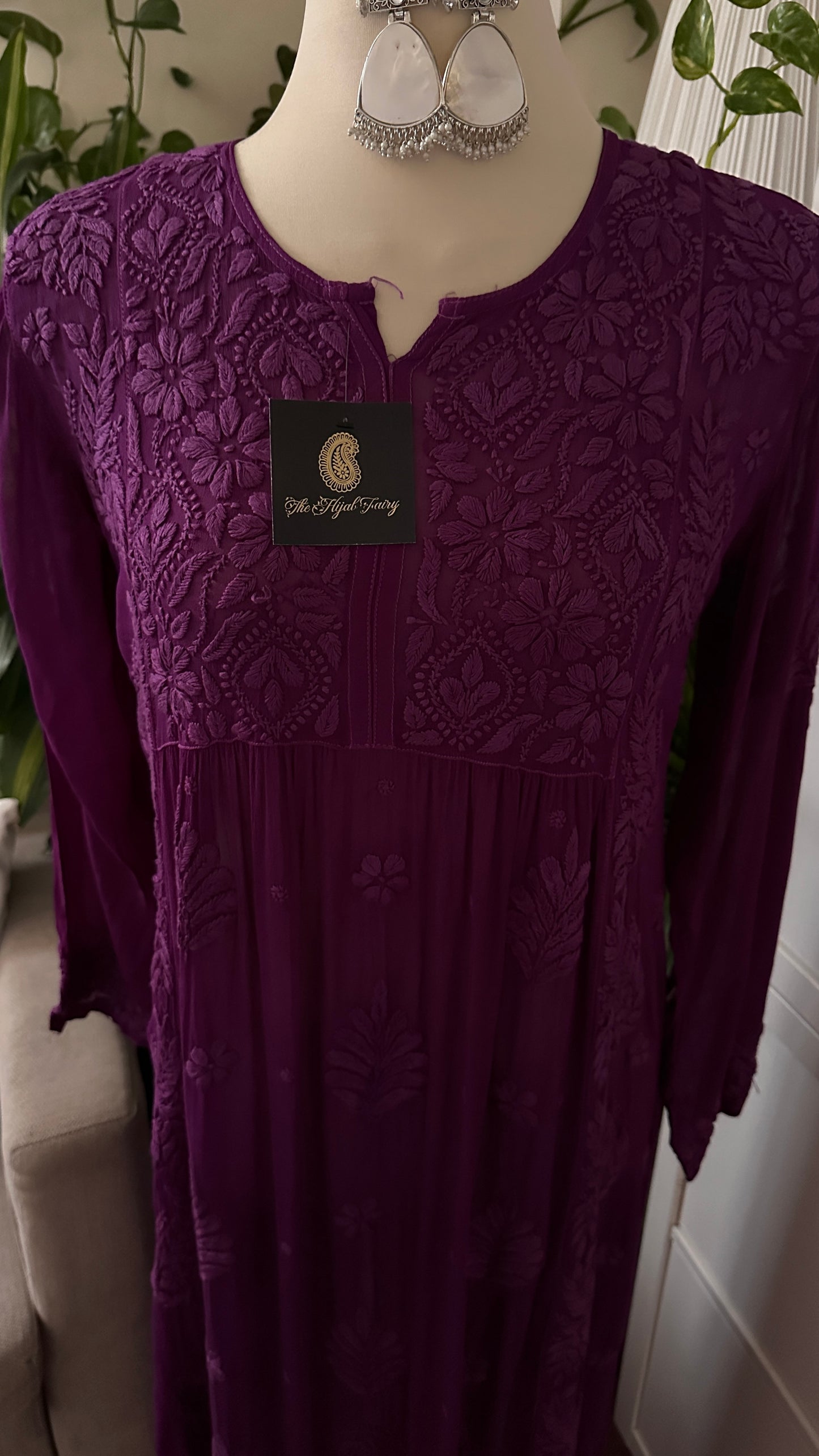 Purple - Premium Viscose Nyra Cut Kurti