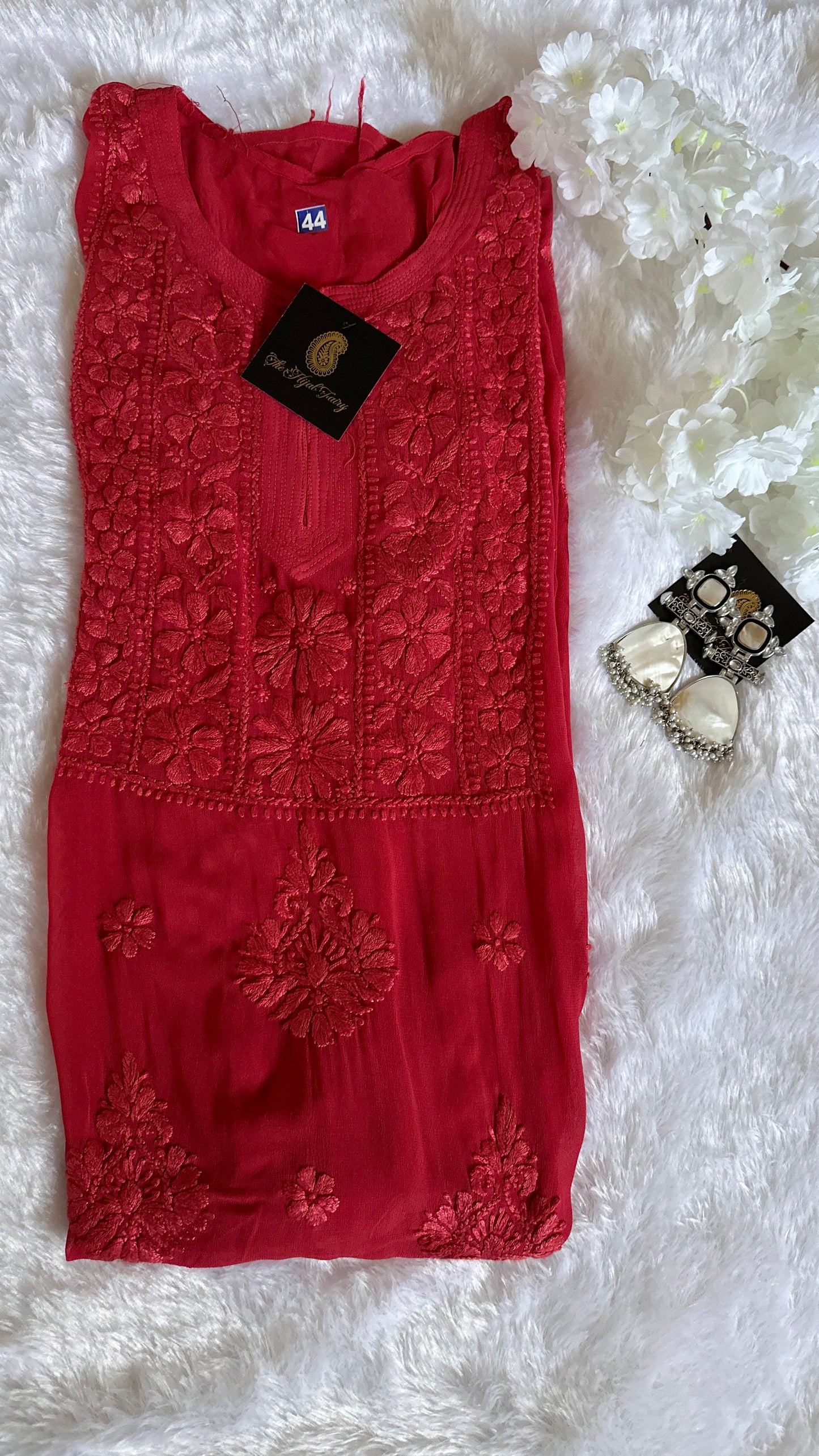 Coral Pink - Premium Viscose Kurti