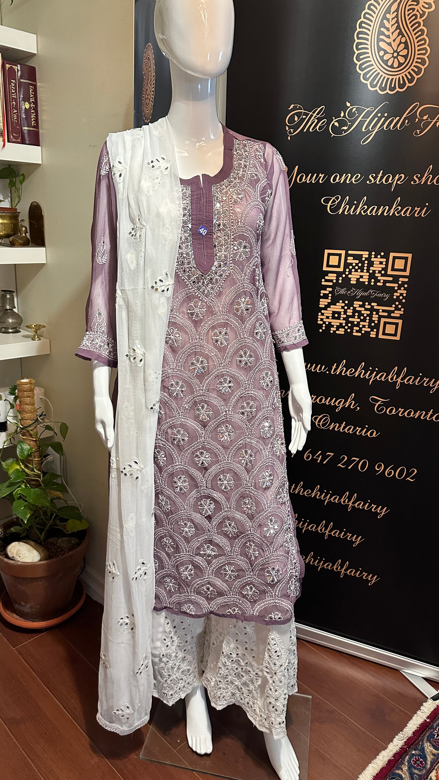 Dusty Lilac - Georgette Mirror Kurta