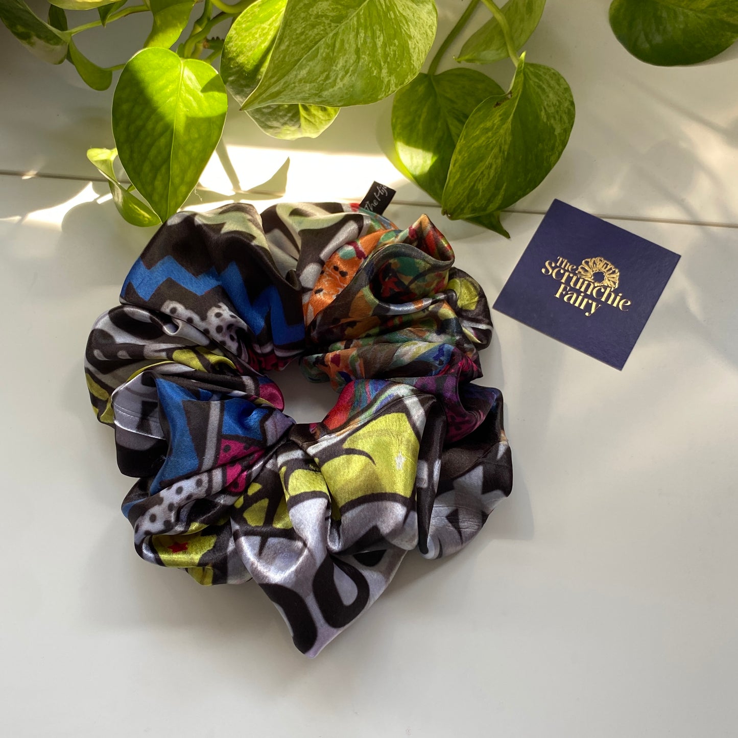 Celebrate! Dark Satin Scrunchie