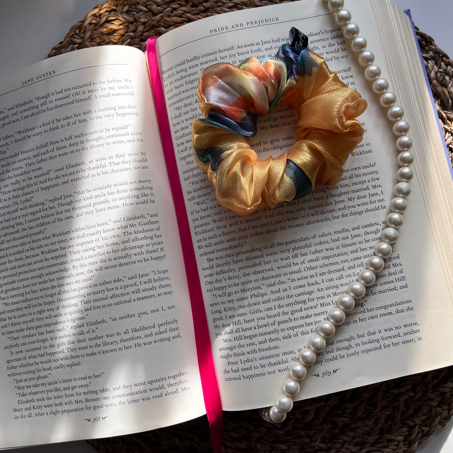 Yellow Organza Scrunchie