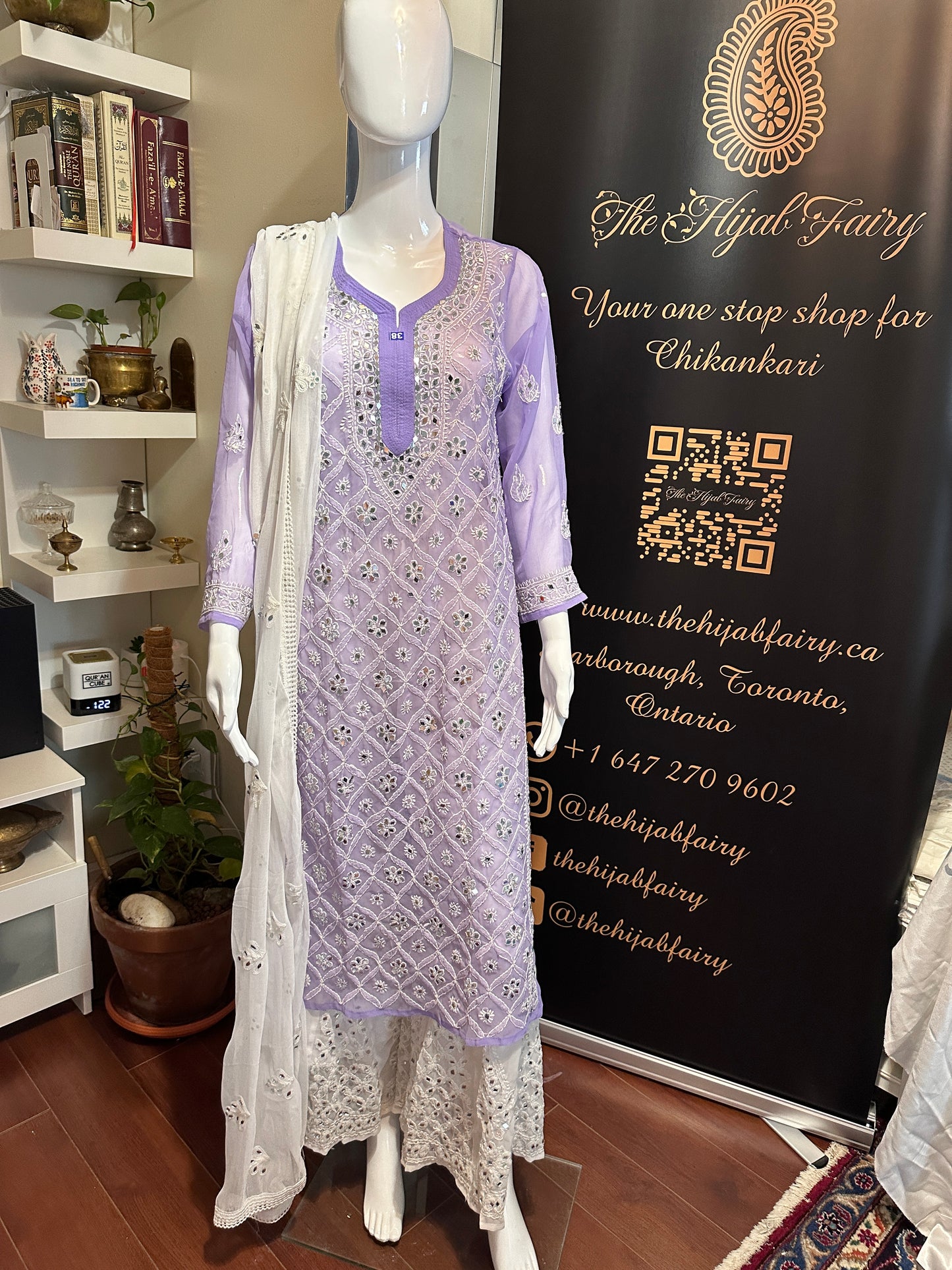 Lavender - Georgette Mirror Kurta