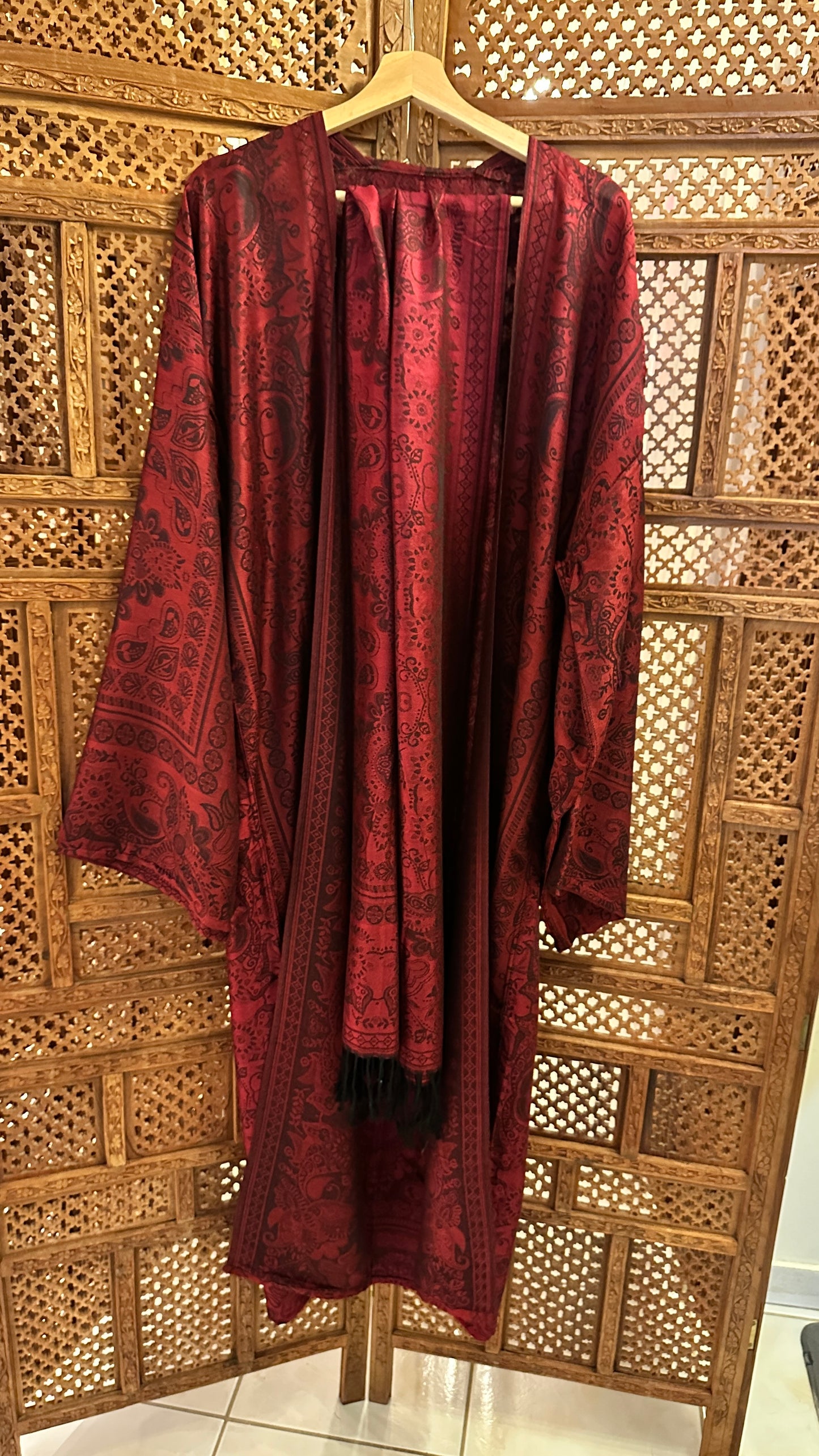 Pashmina Abaya - Maroon 3
