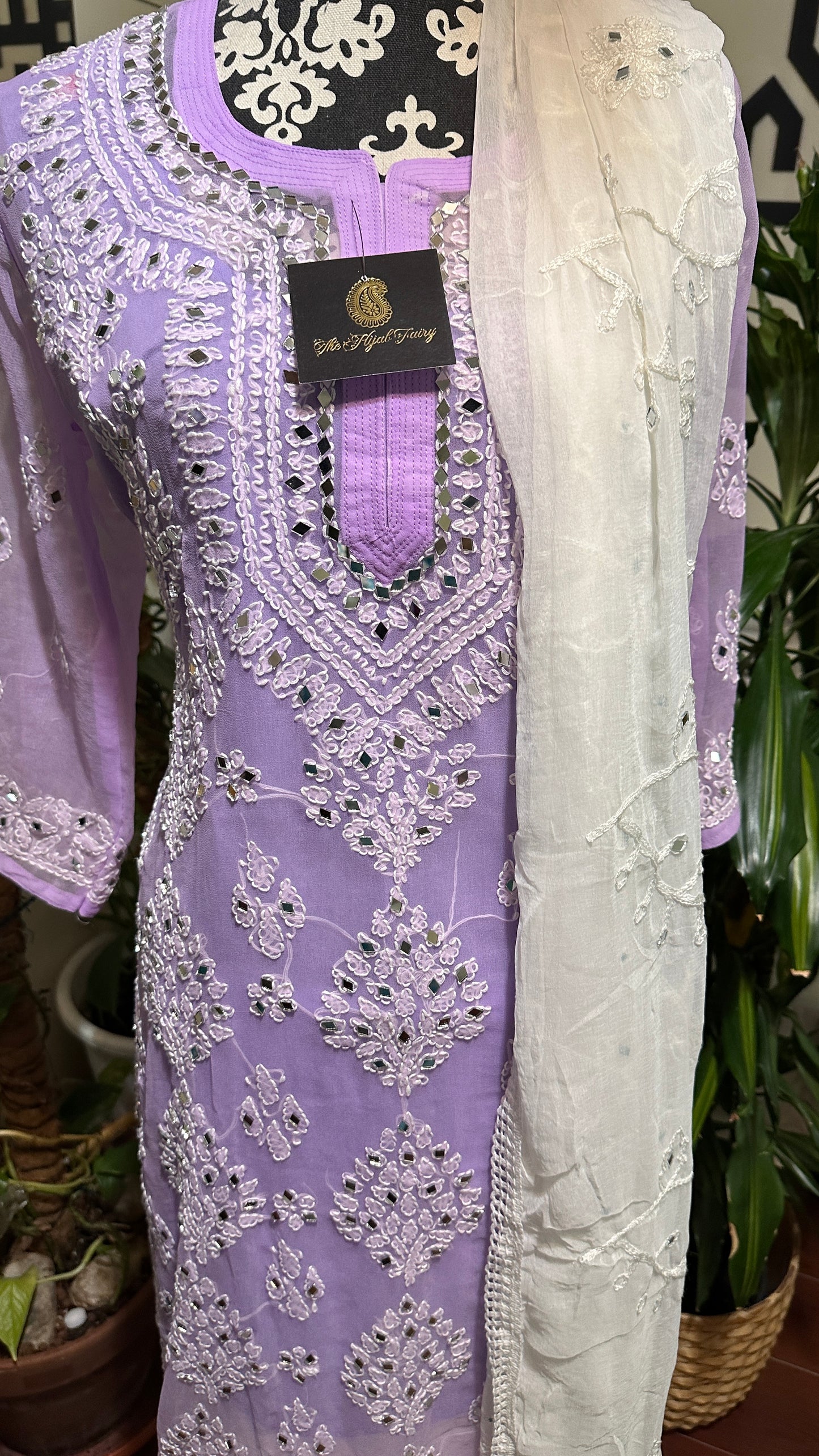 Lavender - Georgette Mirror Kurta