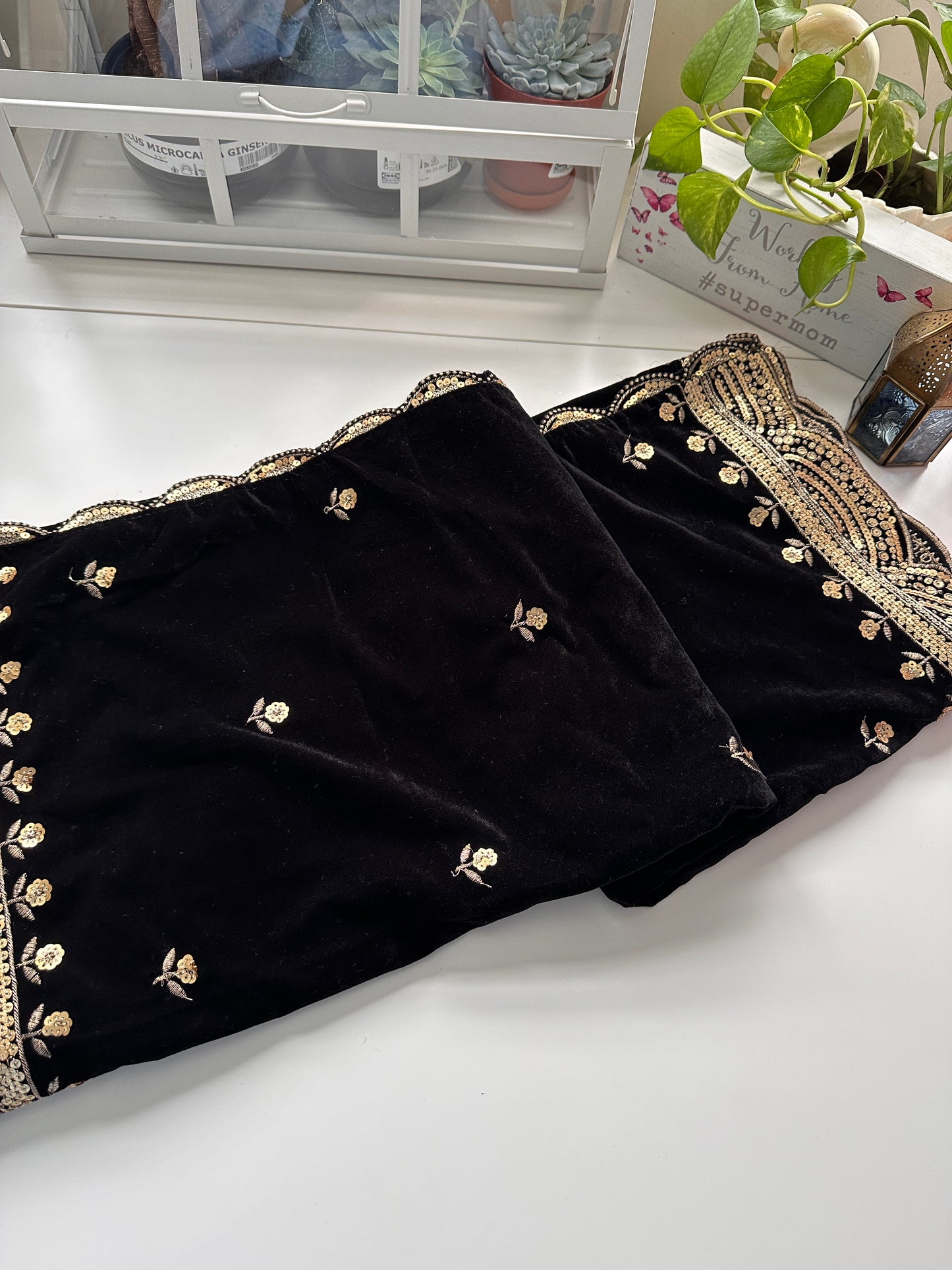 Black Velvet Shawl