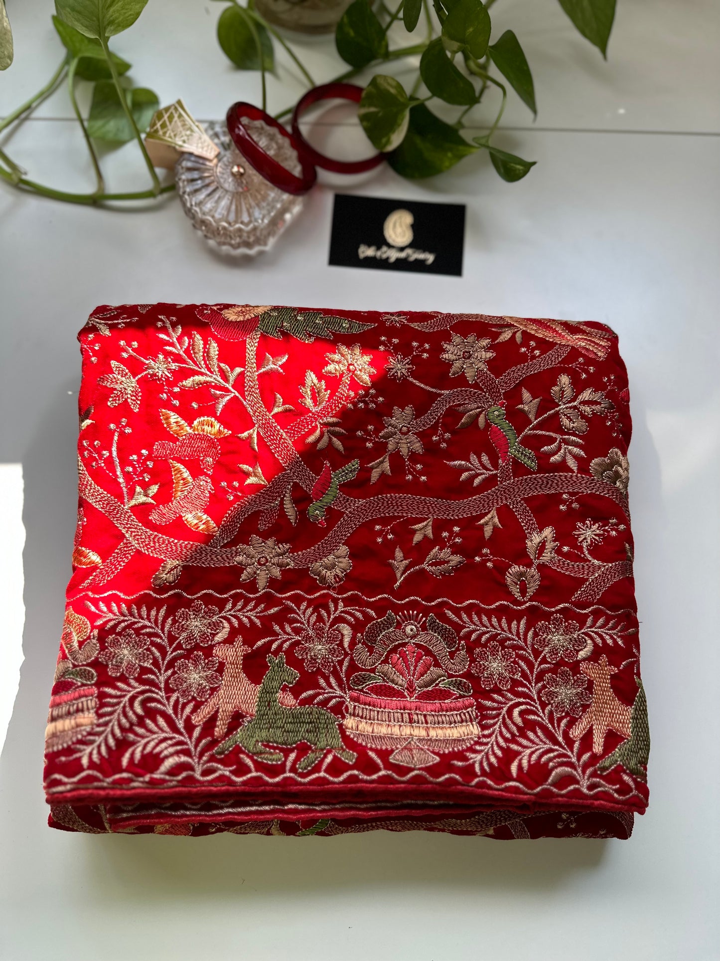 Parsi Gara Premium Velvet Shawl