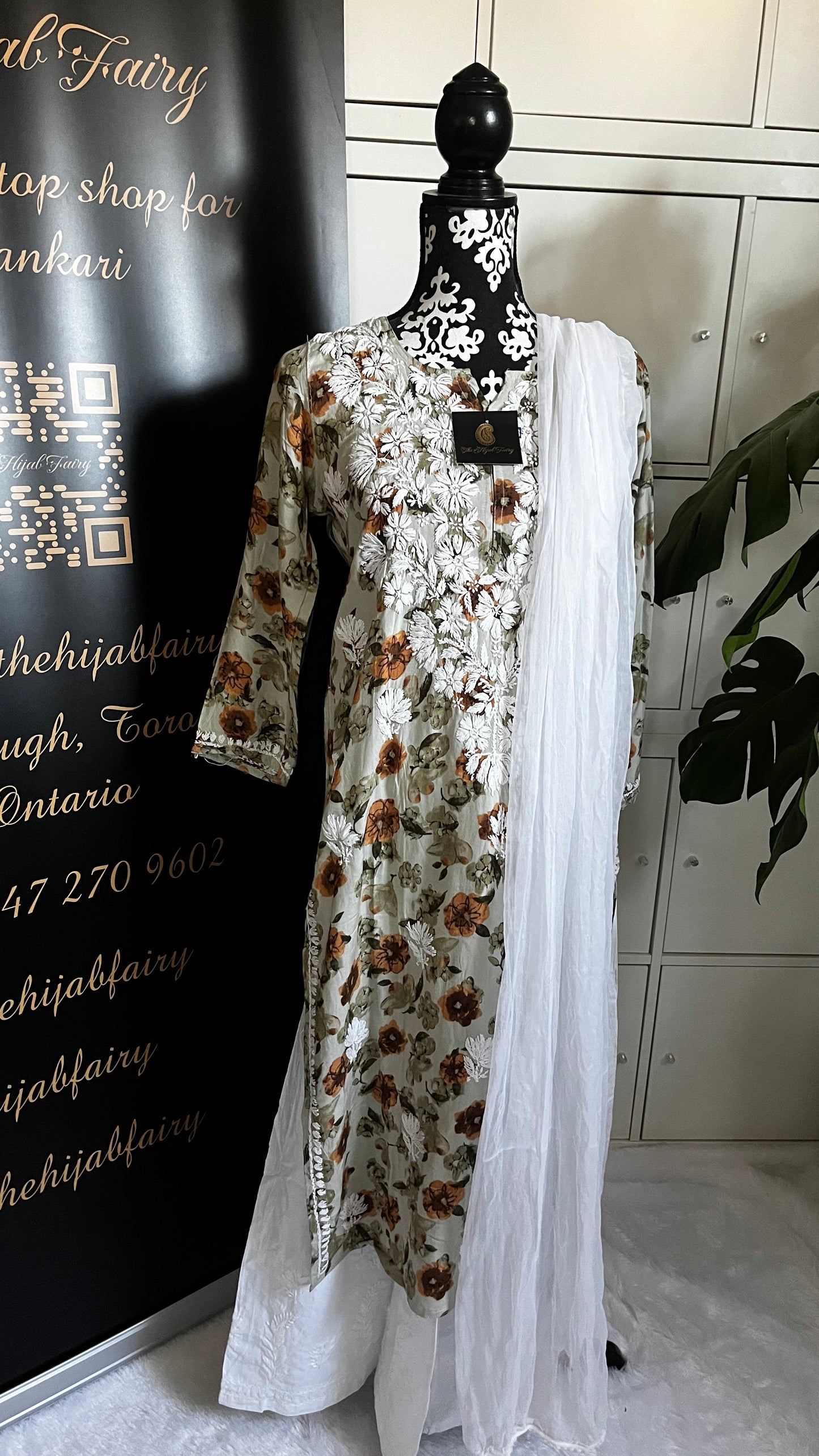 Rayon Printed Brown Kurti (design A)