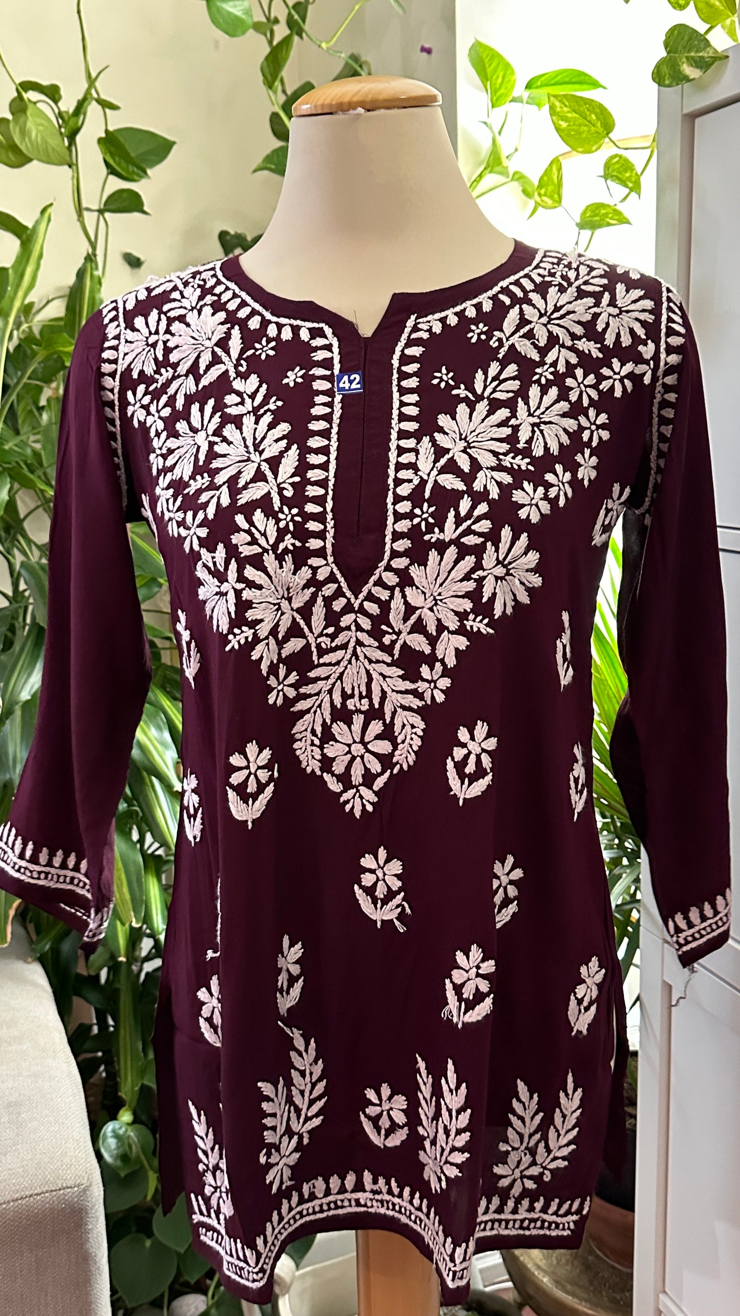 Burgundy Modal Short Top