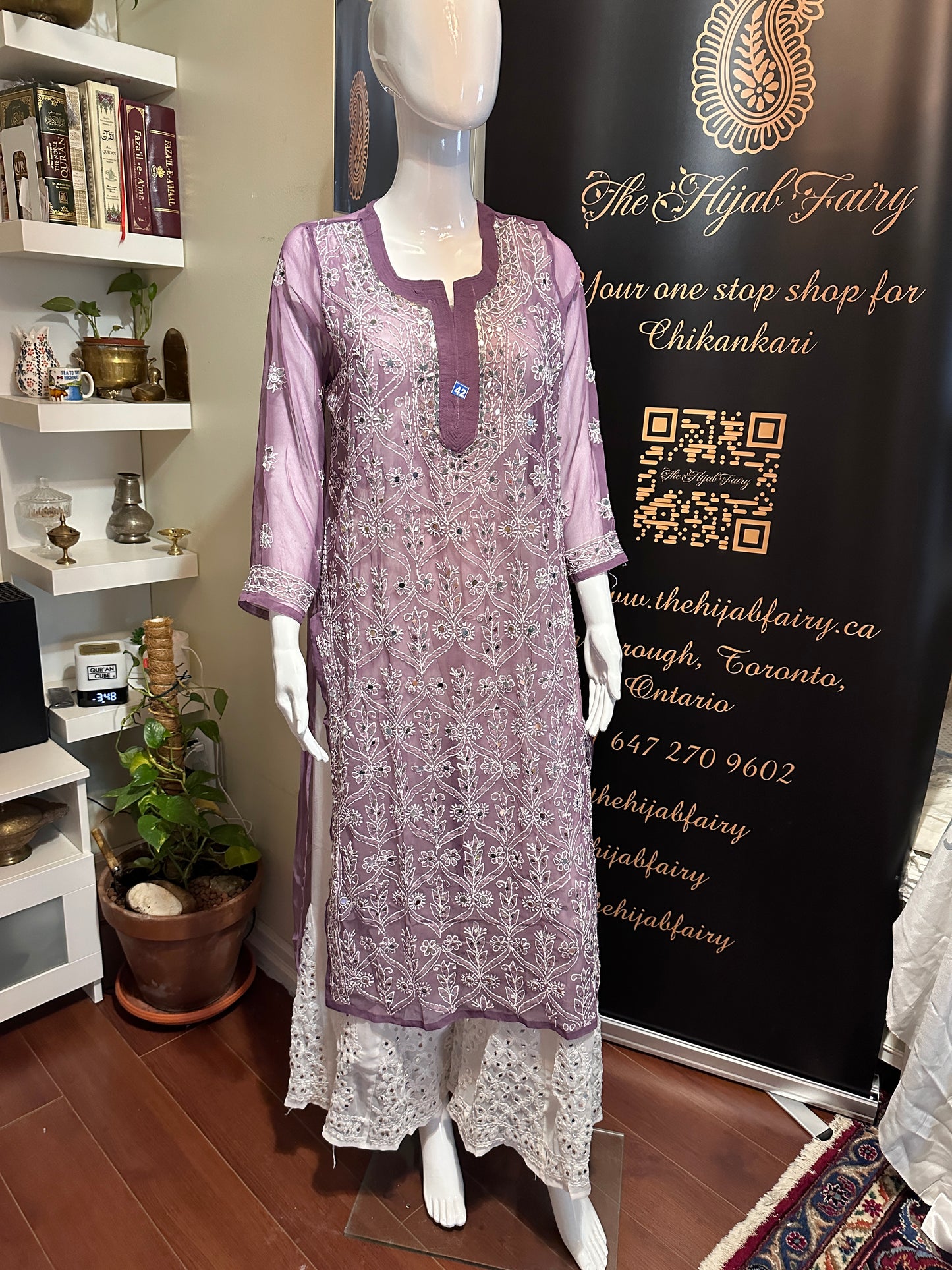 Dusty Lilac - Georgette Mirror Kurta