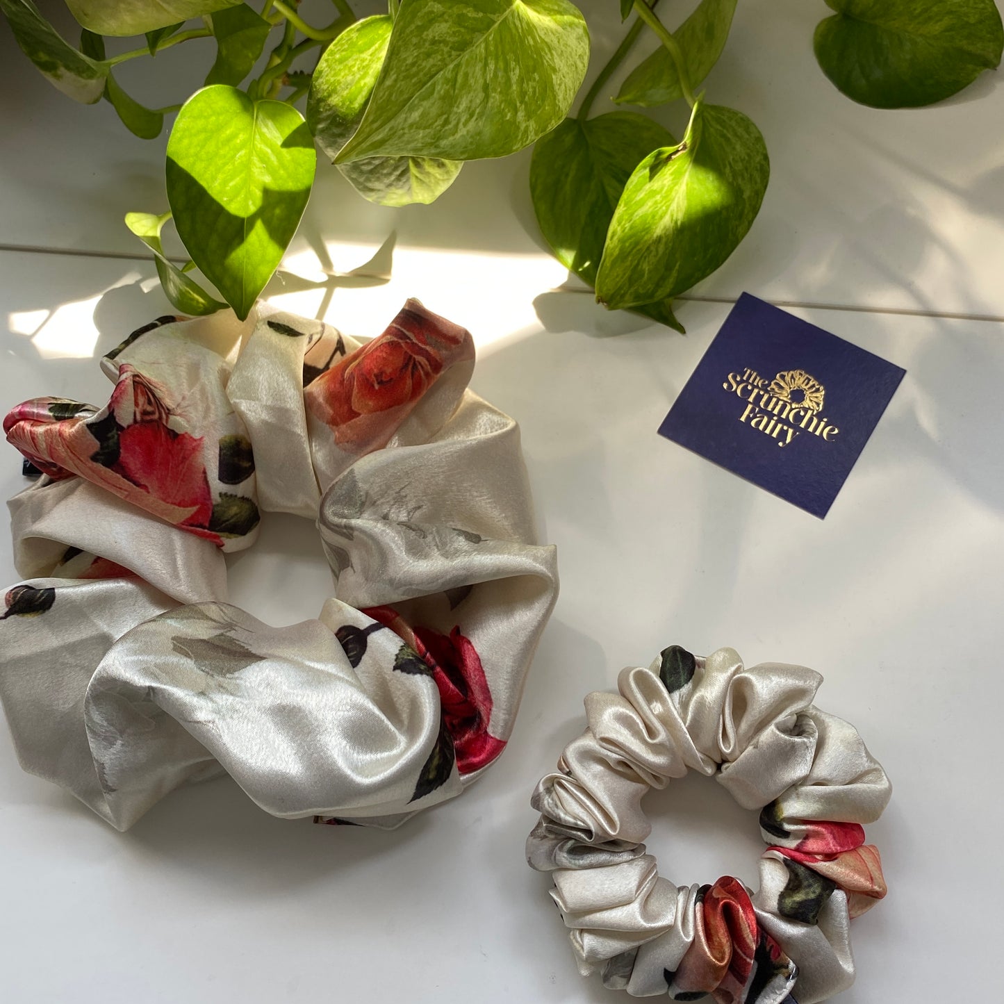 Rose Satin Scrunchie