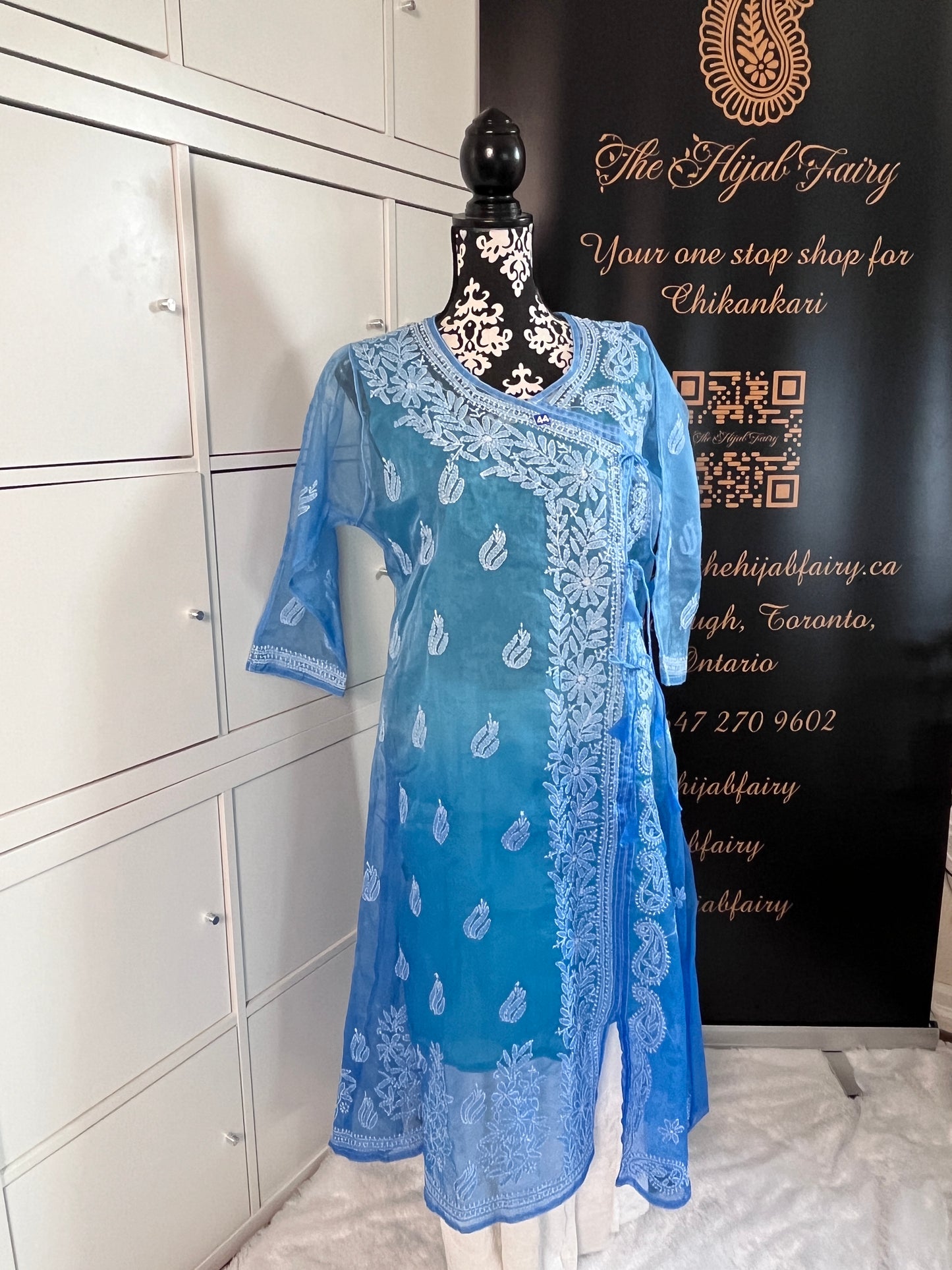 Organza Ombre Angrakha Blue