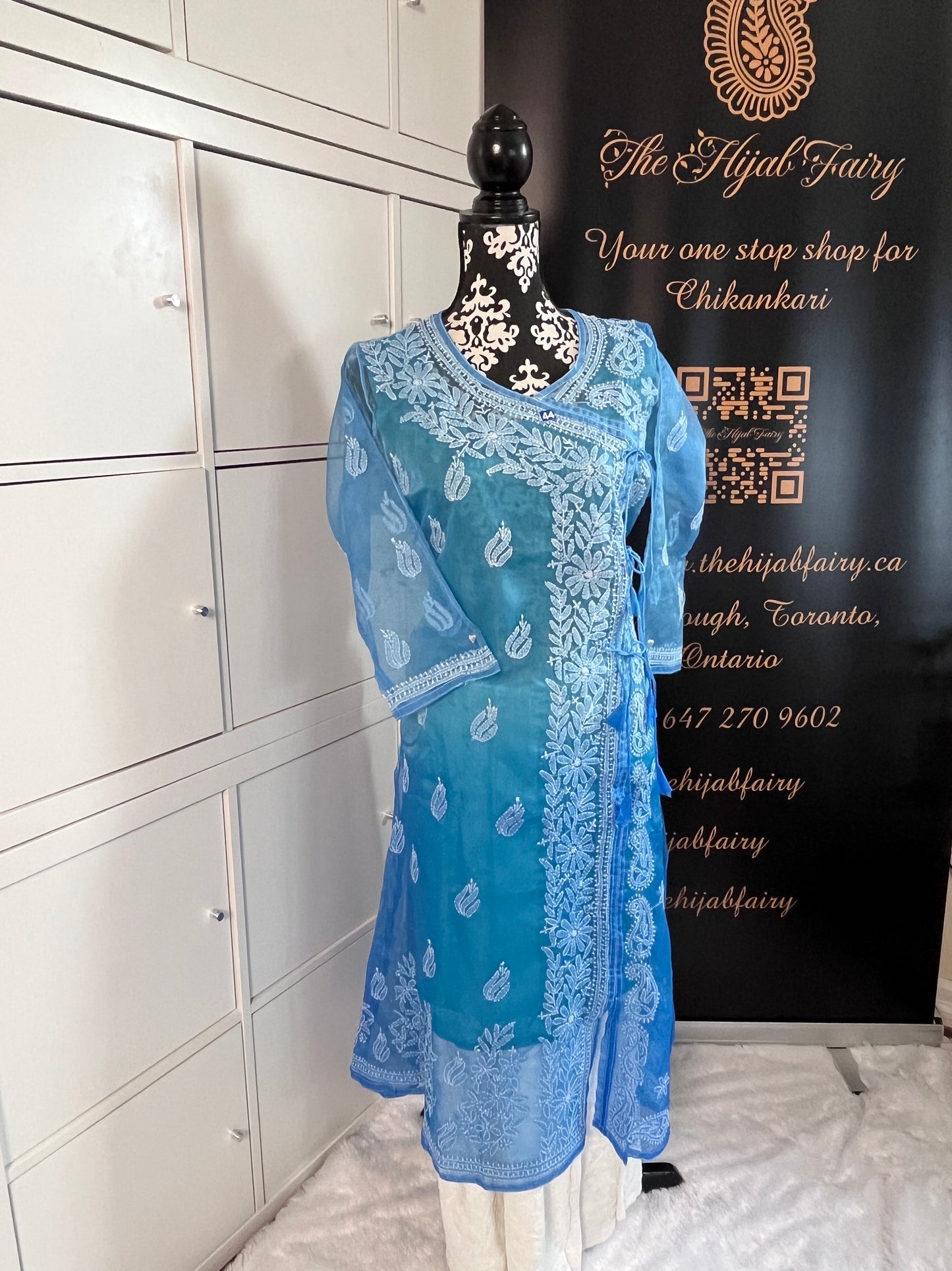 Organza Ombre Angrakha Blue