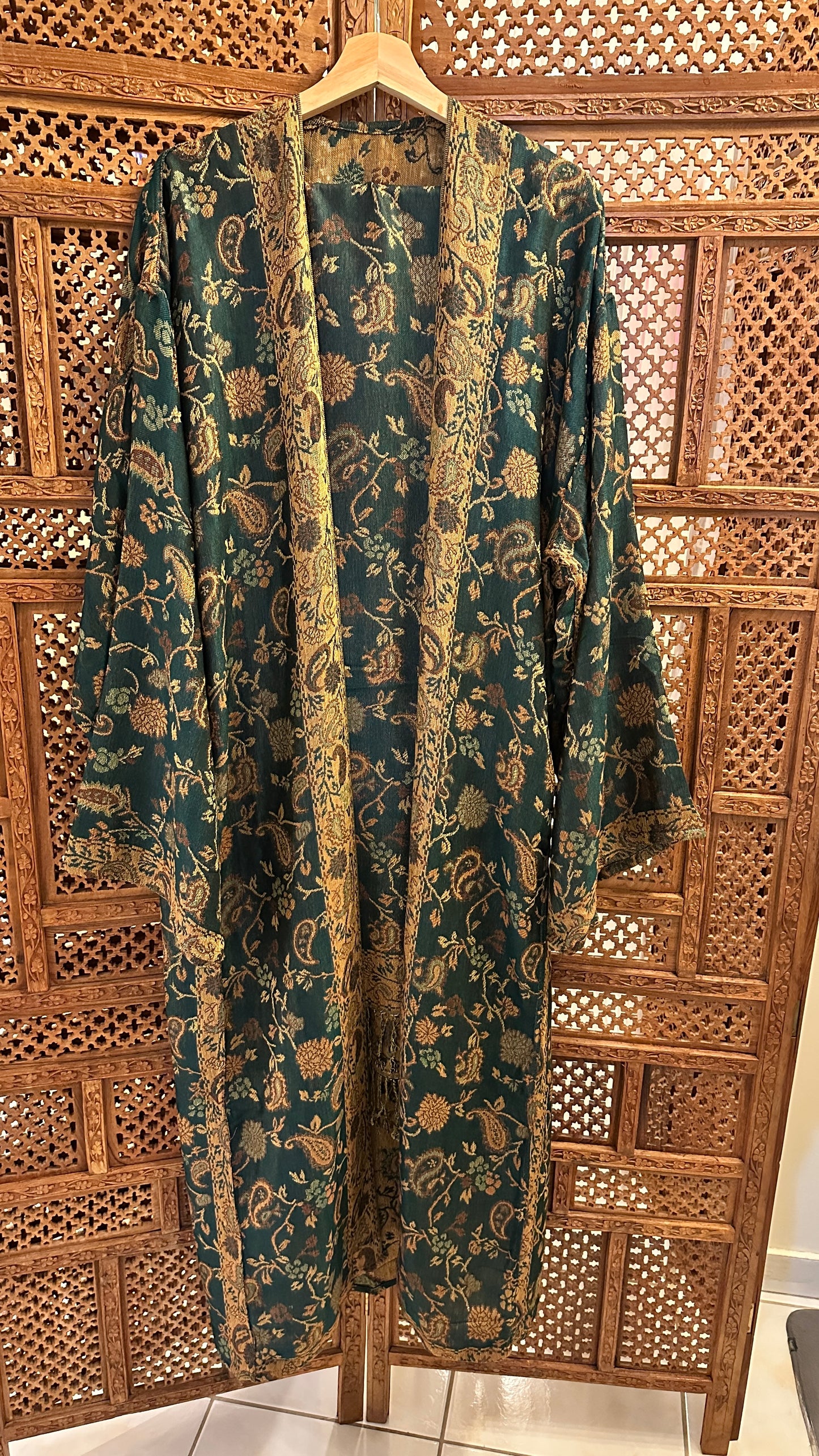Pashmina Abaya - Peacock 2