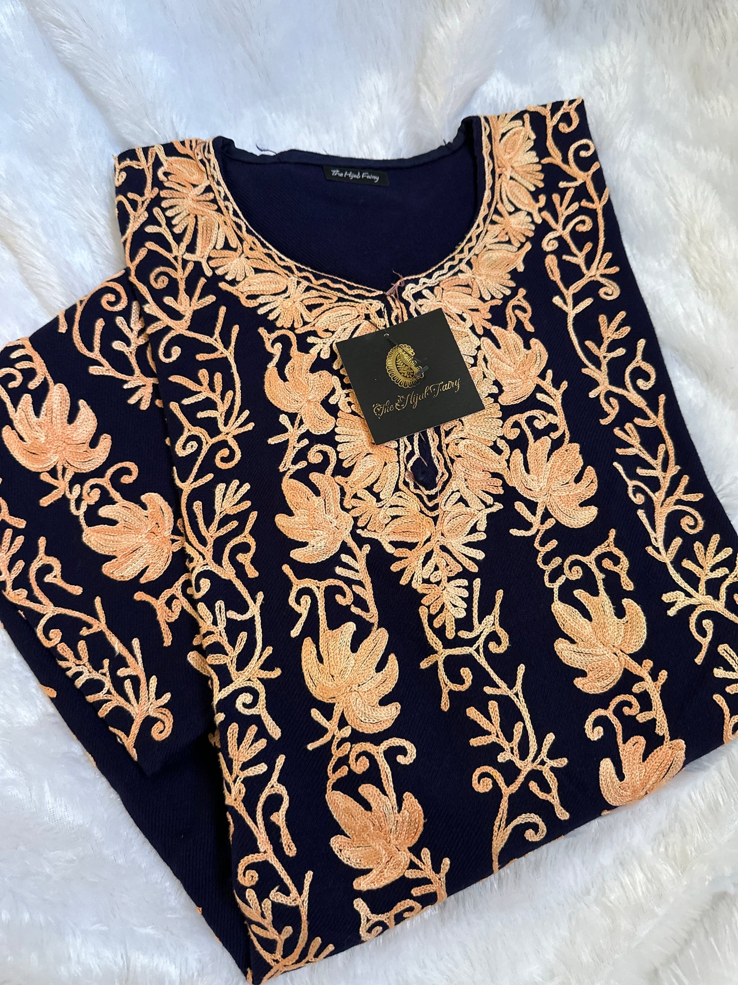 Pashmina Pheran - Navy Blue 9