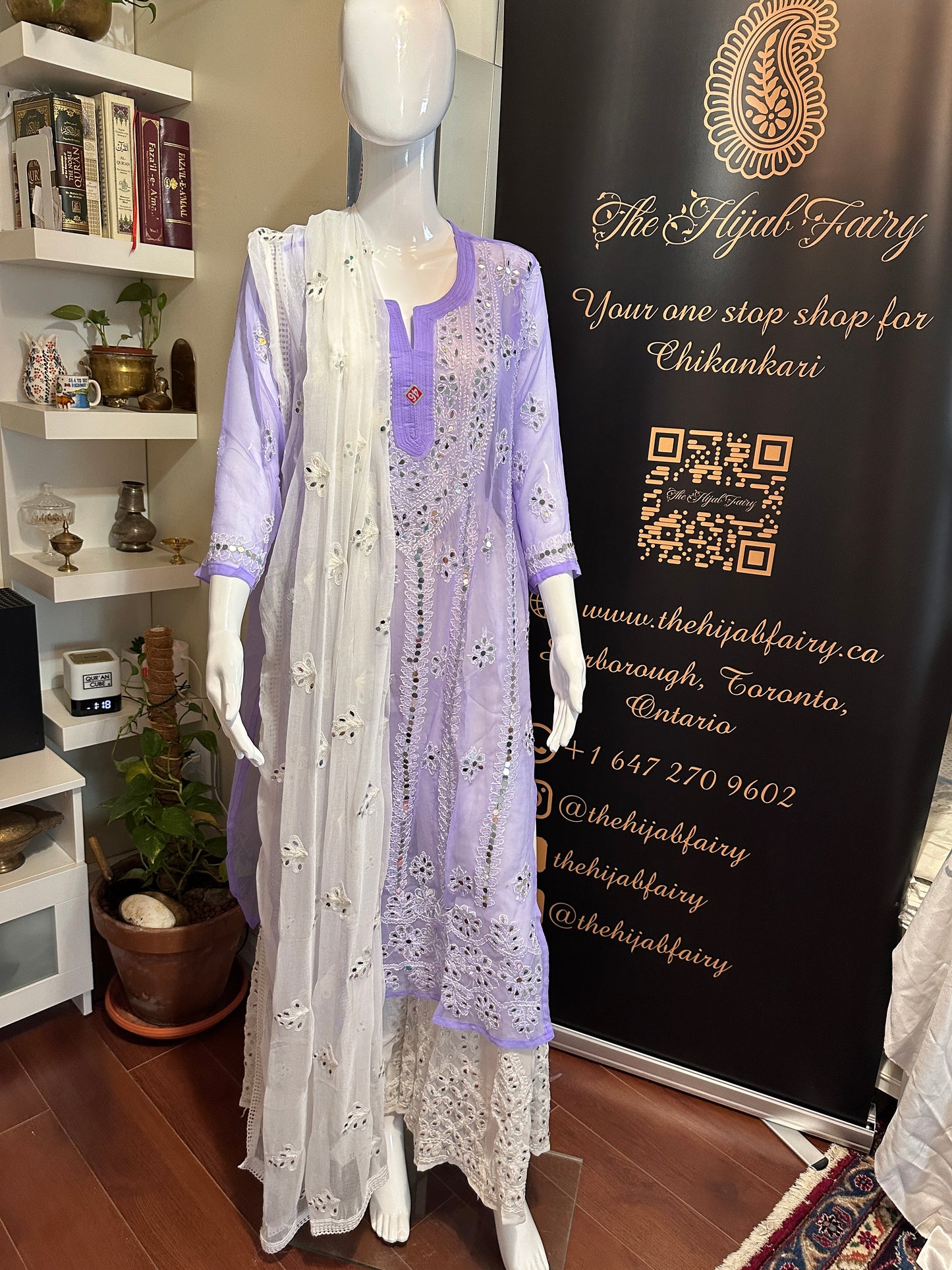 Lavender - Georgette Mirror Kurta