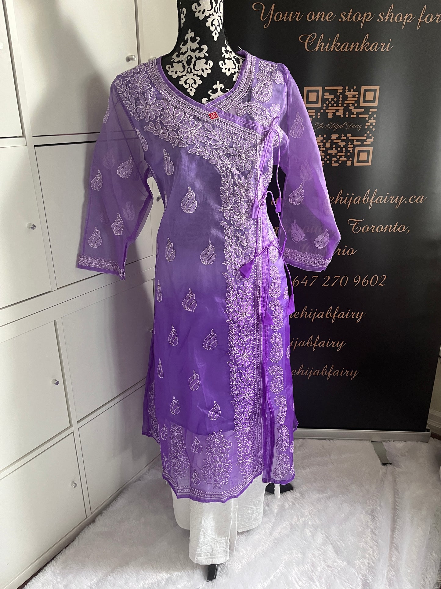 Organza Ombre Angrakha Purple