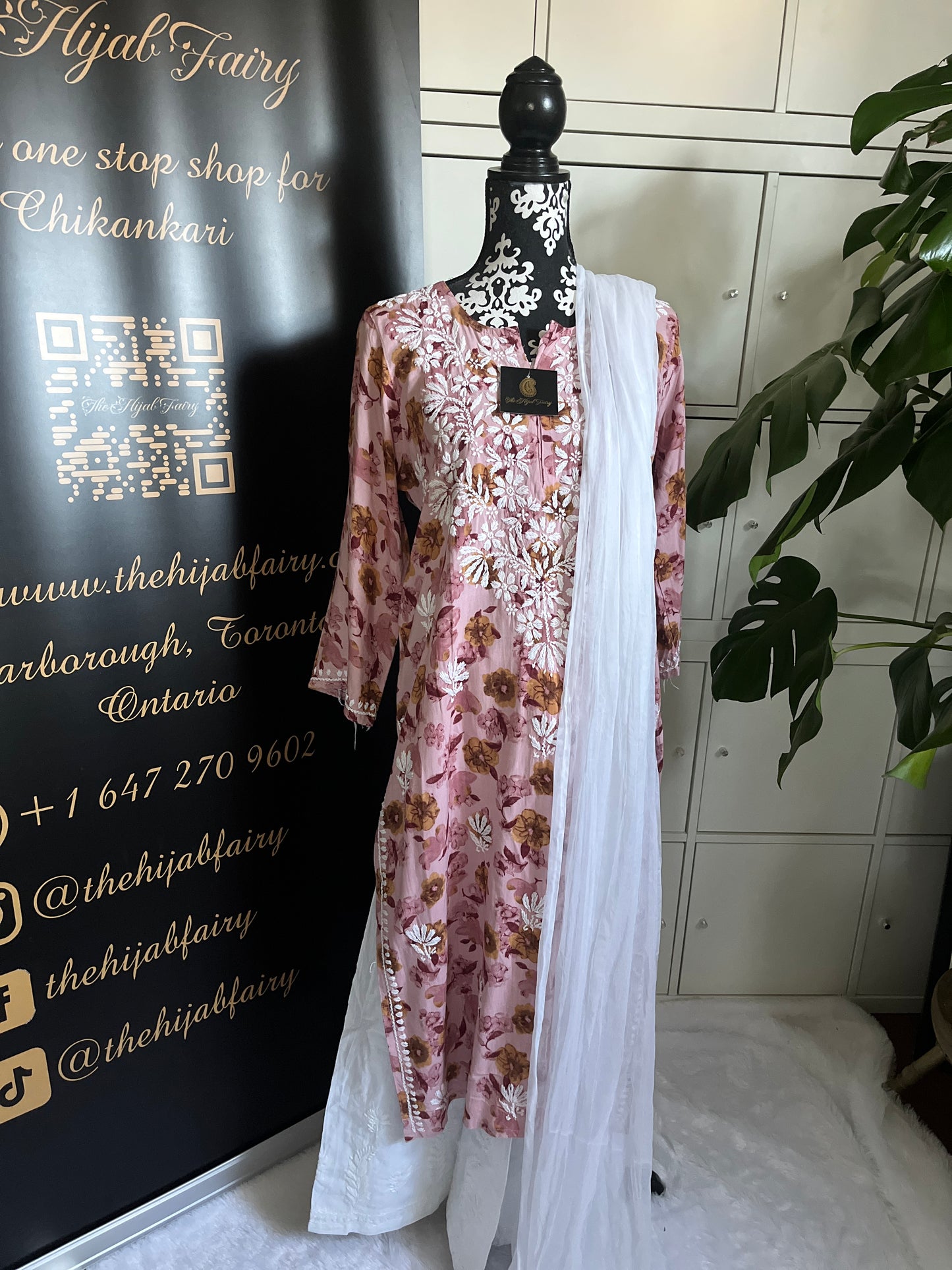 Rayon Printed Rose Pink Kurti (design A)